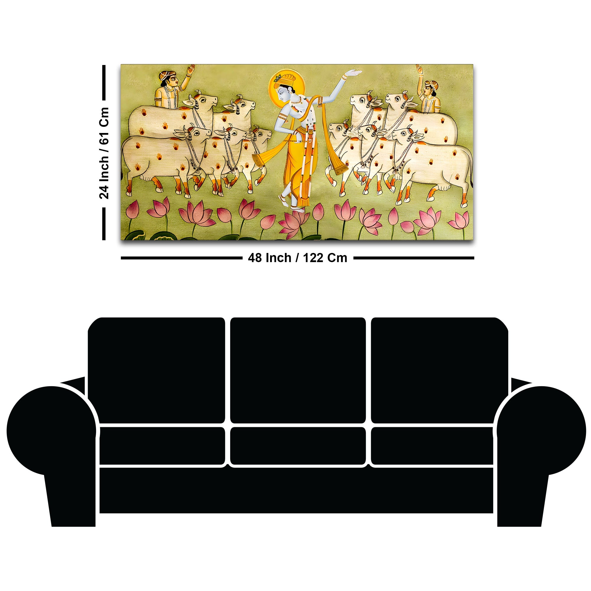 Lord Krishna Pichwai Wall Painting | Premium Indian Home Decor
