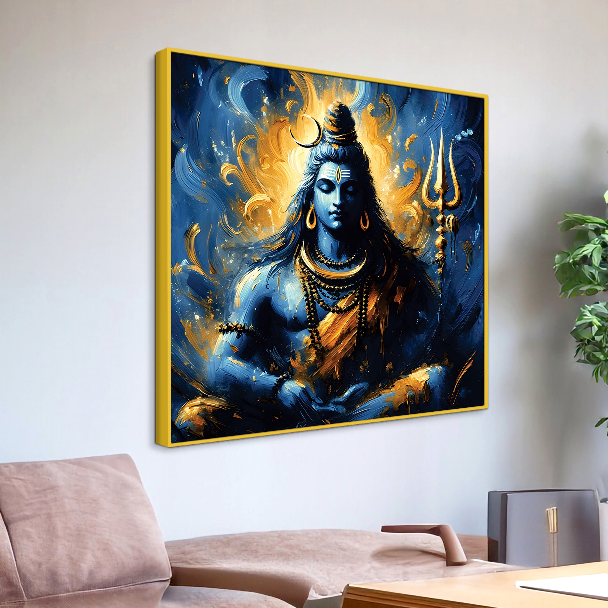 Lord Shiva Designer Painting Mahadev Wall Canvas Artwork