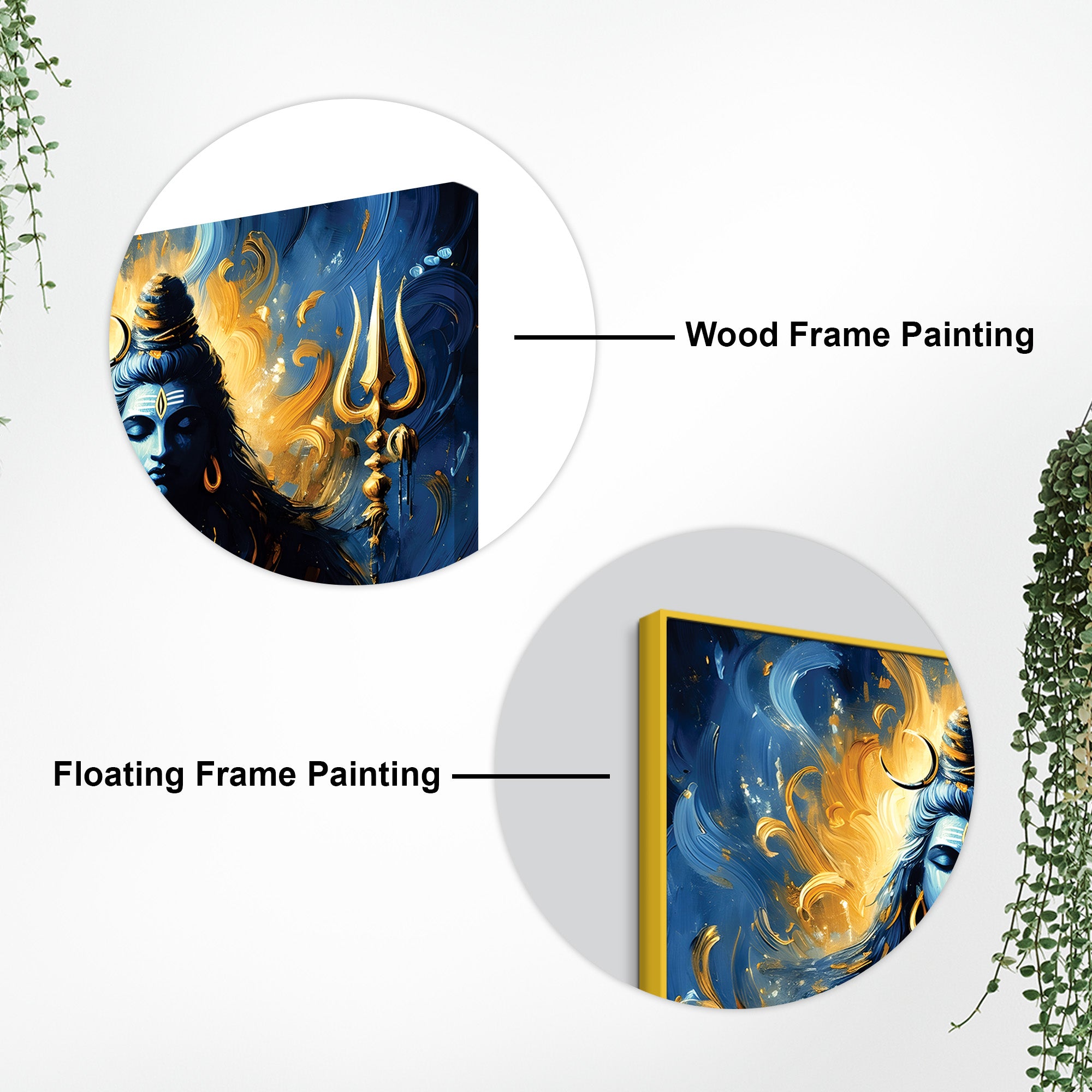 Lord Shiva Designer Painting Mahadev Wall Canvas Artwork