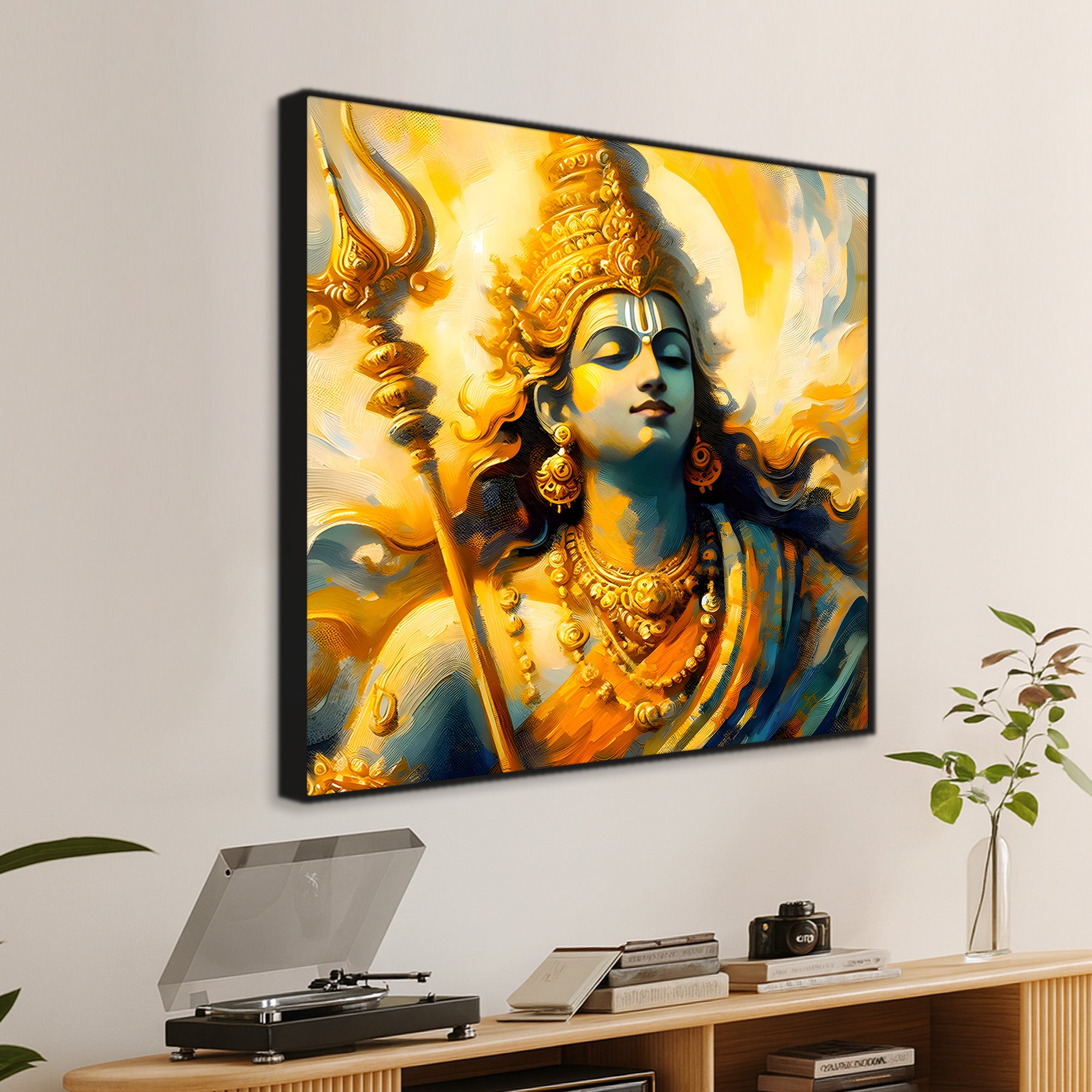 Lord Shiva Divine Aura Premium Canvas Wall Painting