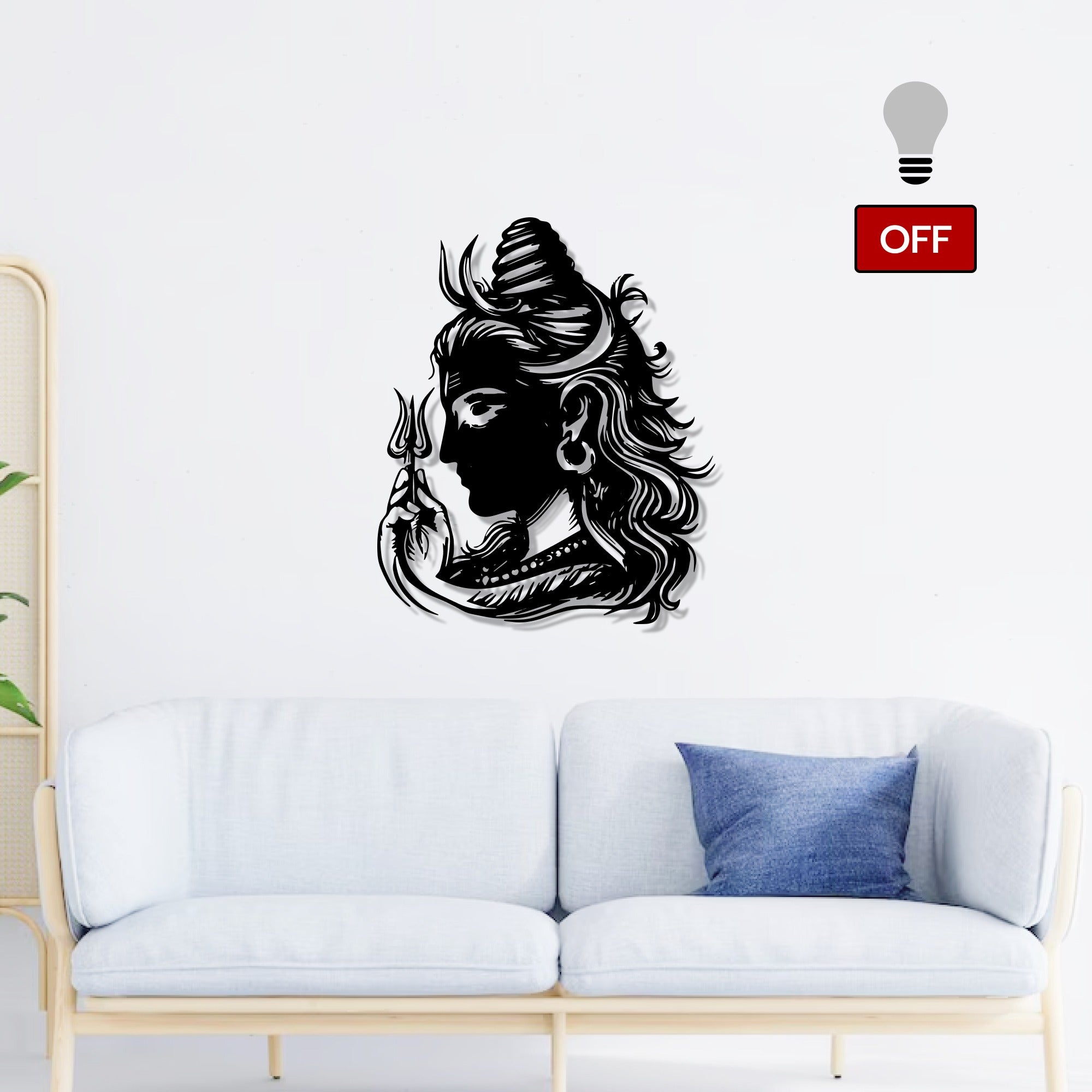 Lord Shiva Modern Art Metal Art Devotion Wall Decor