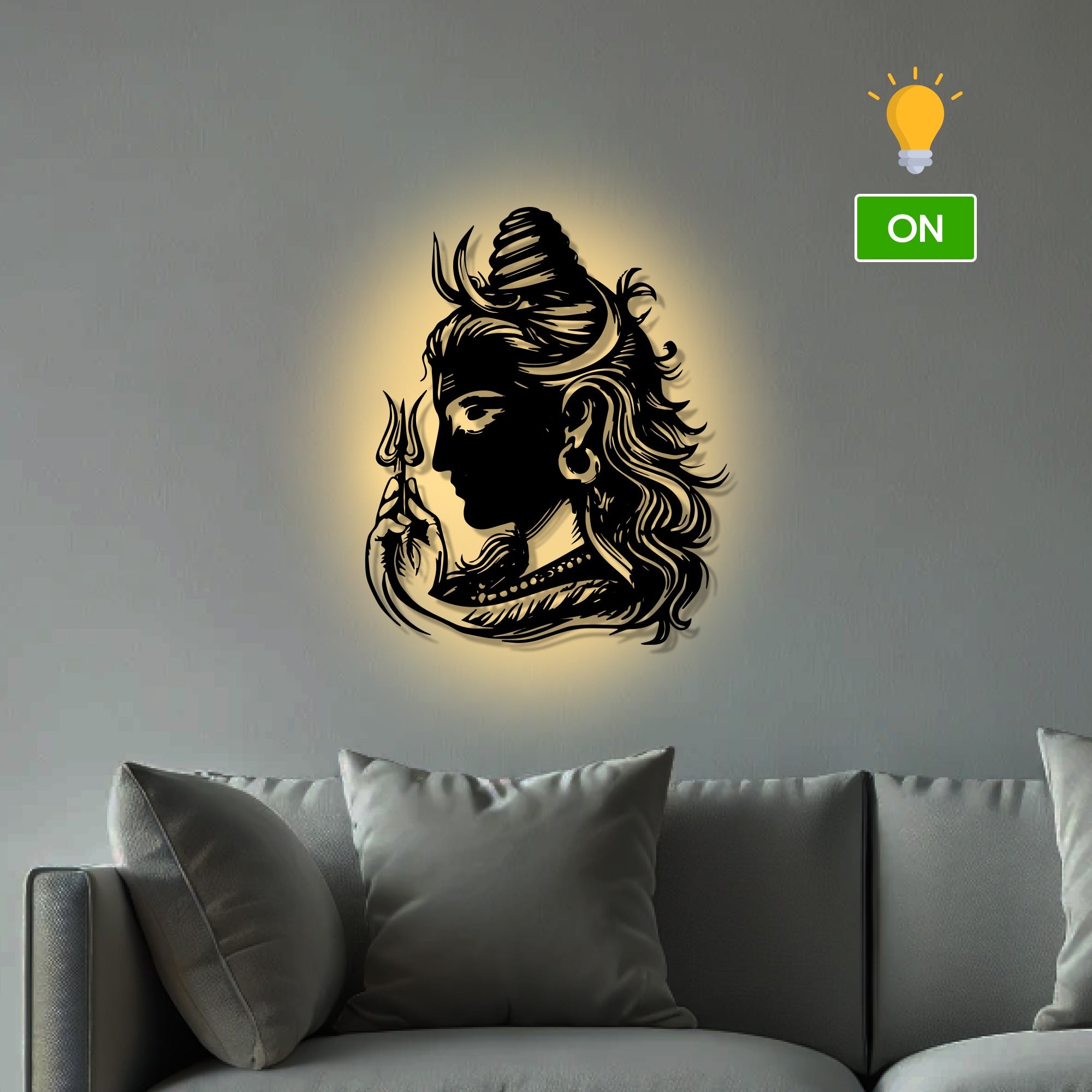 Lord Shiva Modern Art Metal Art Devotion Wall Decor