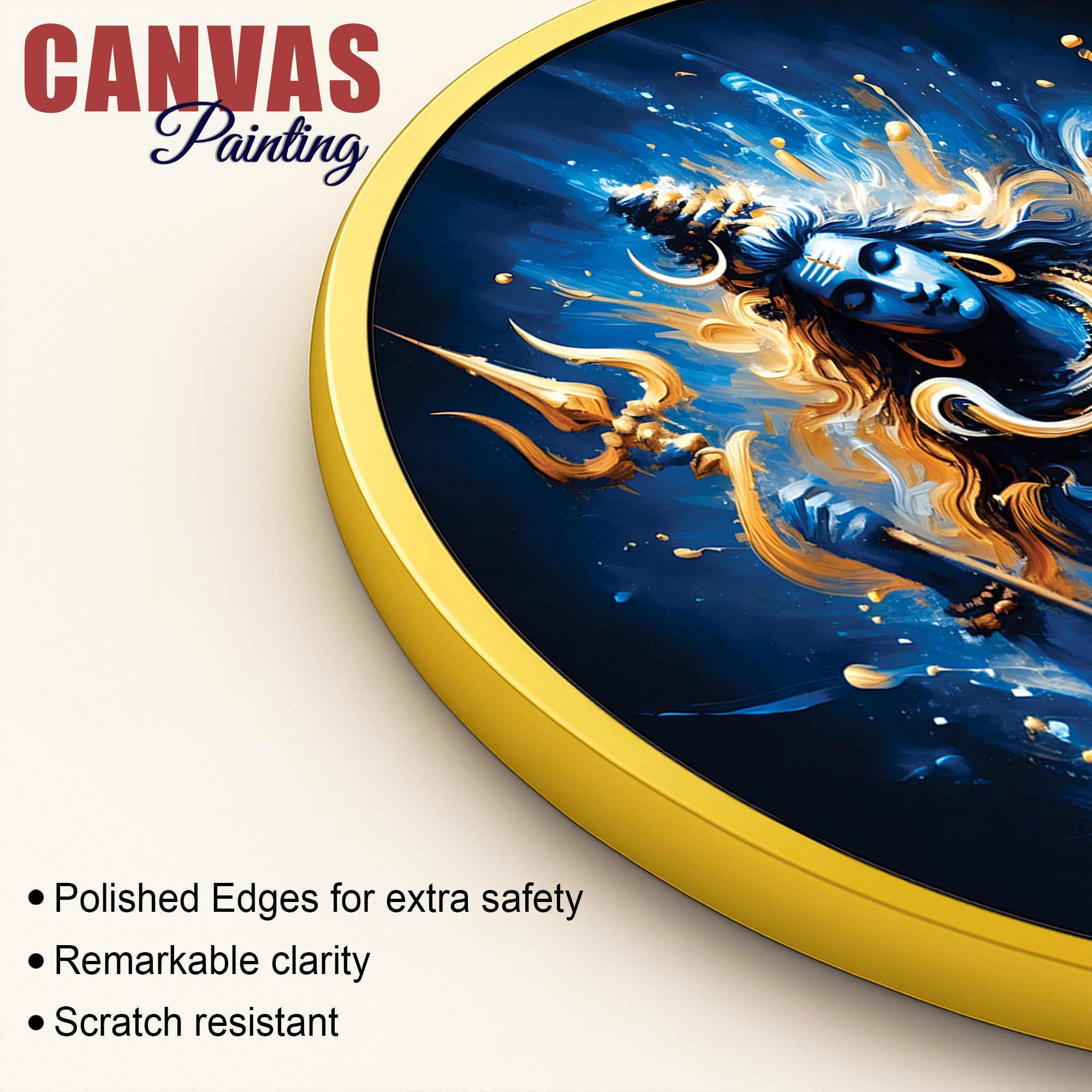 Shiv Ji Wall Art Frame Divine Shiva Painting for Home Decor