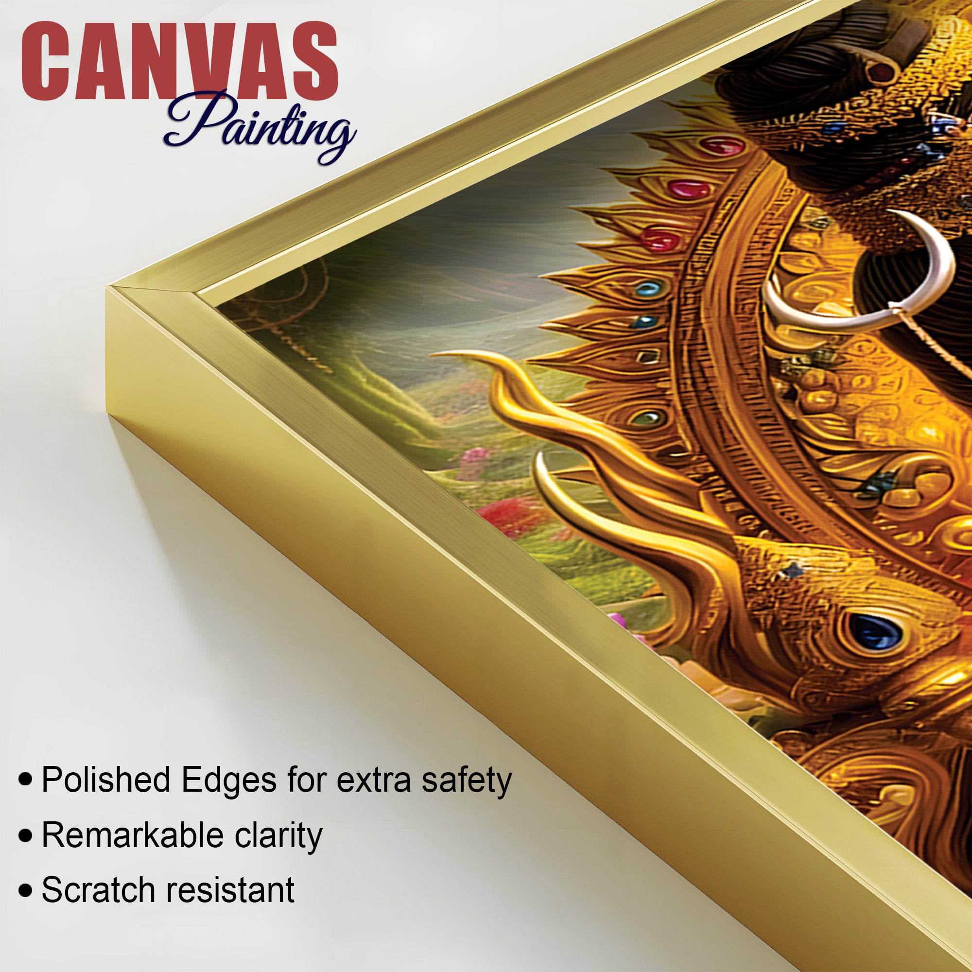 Lord Shiva Sacred Canvas Wall Art Mahadev Trishul Painting