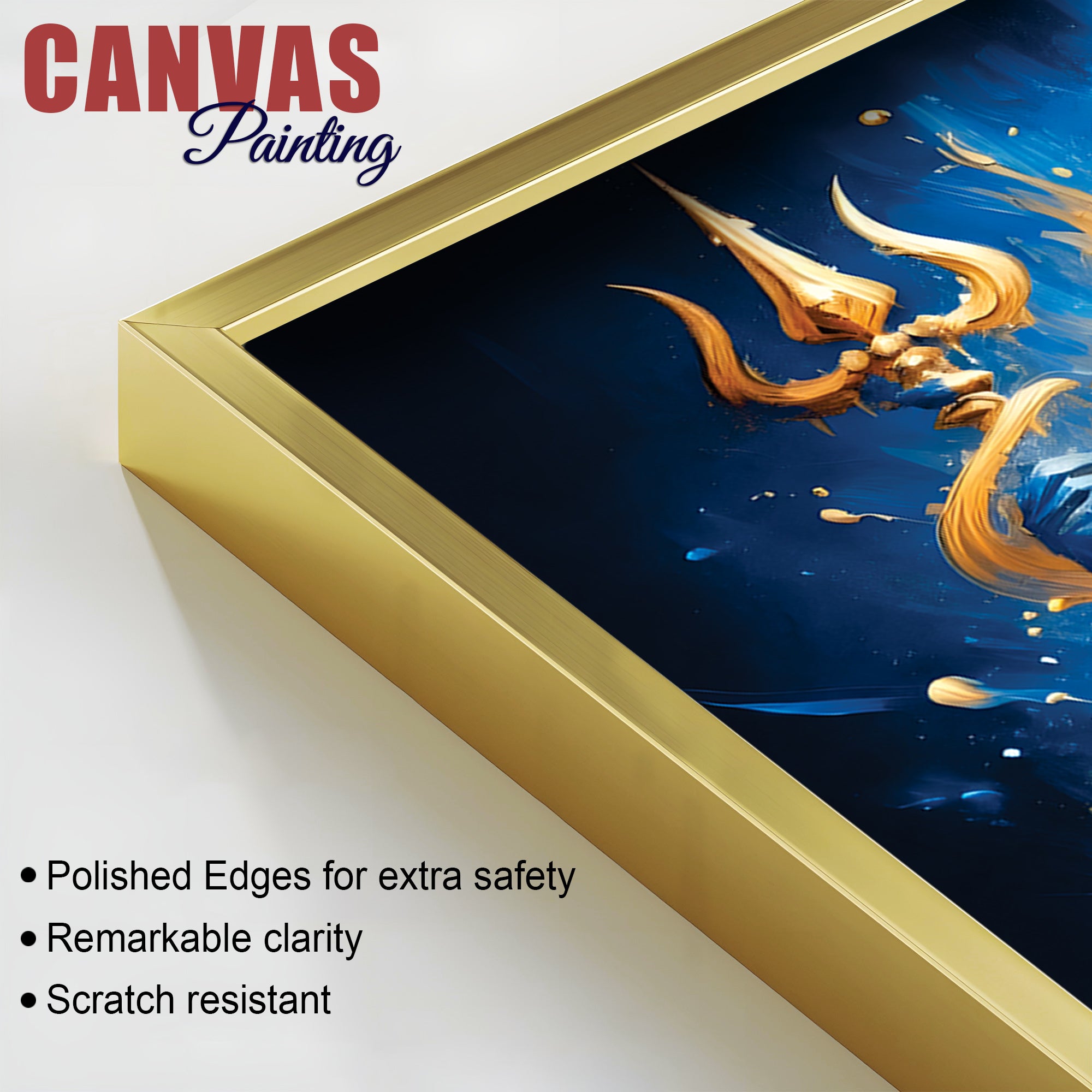 Lord Shiva Spiritual Wall Painting Mahadev Trishul Artwork