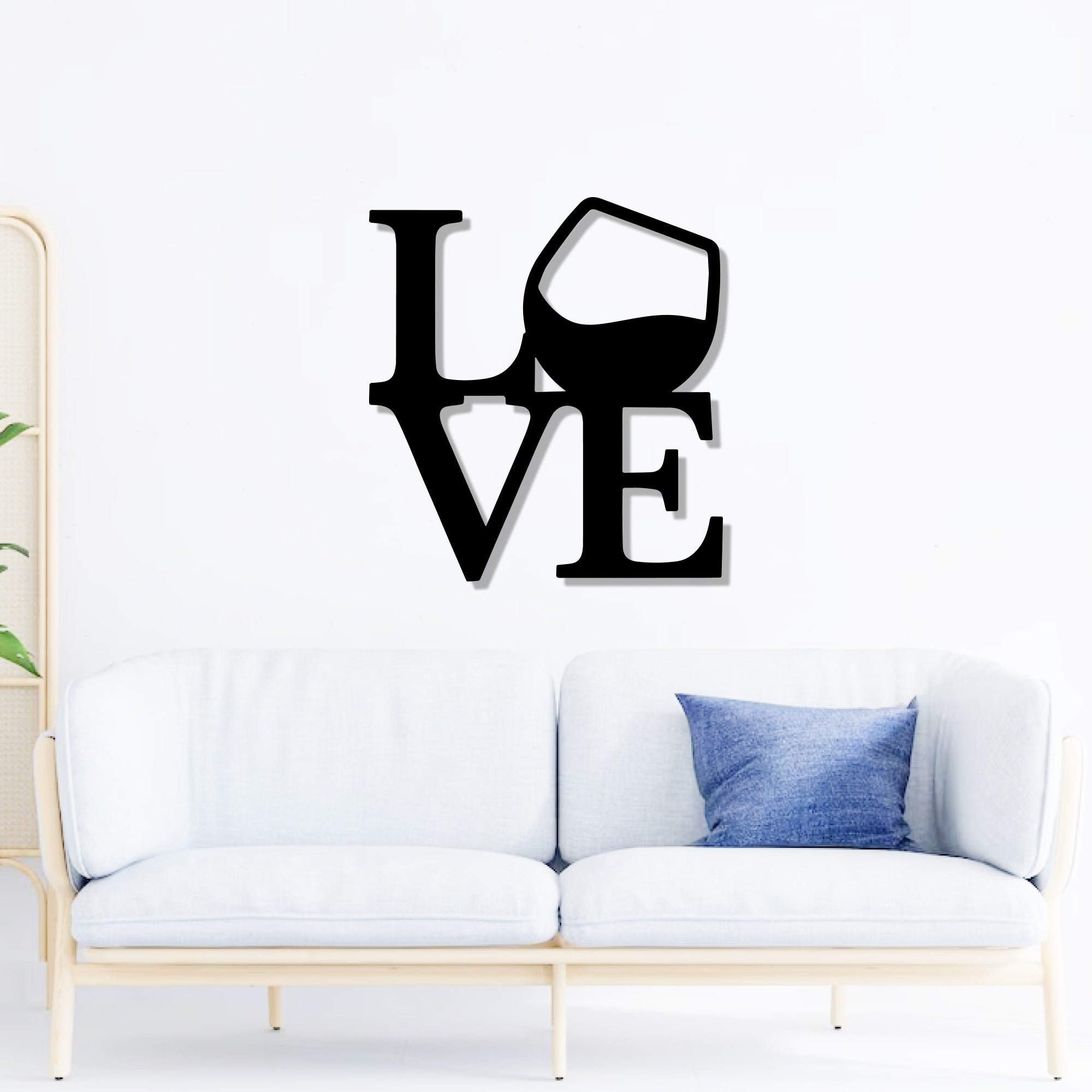 Love with Wine Metal Art Bar Wall Decor