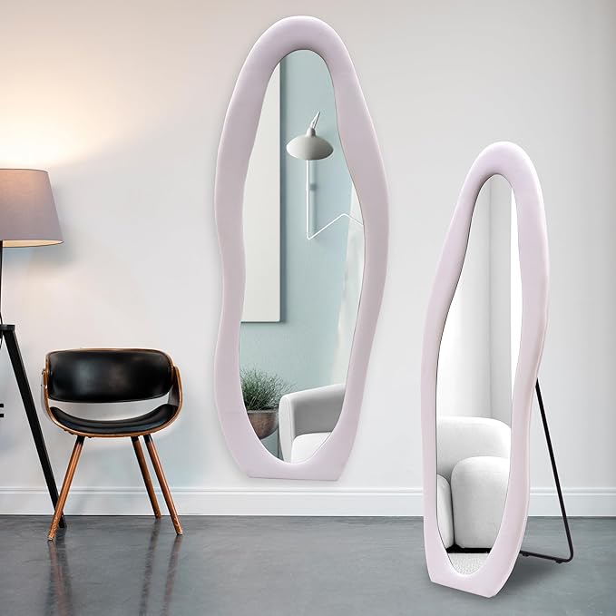 Luxury Abstract Shape Full Body Standing Mirror for Home & Studio – Premium Designer Floor Mirror