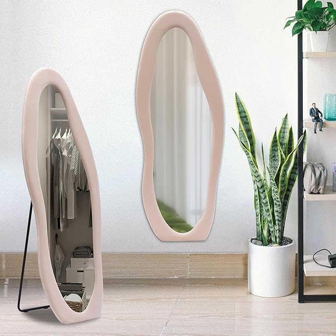 Luxury Abstract Shape Full Body Standing Mirror for Home & Studio – Premium Designer Floor Mirror