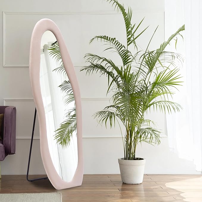 Luxury Abstract Shape Full Body Standing Mirror for Home & Studio – Premium Designer Floor Mirror