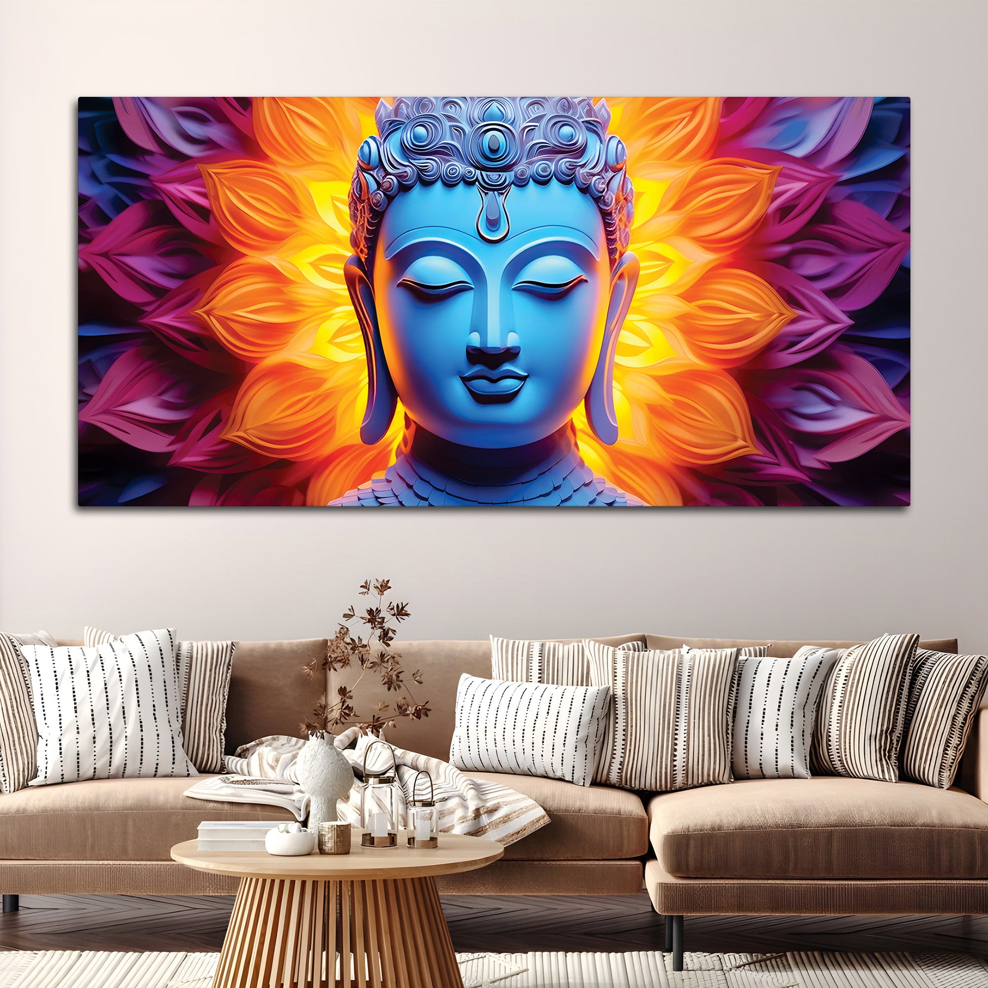 Luxury Buddha Canvas Painting for Modern Home Décor