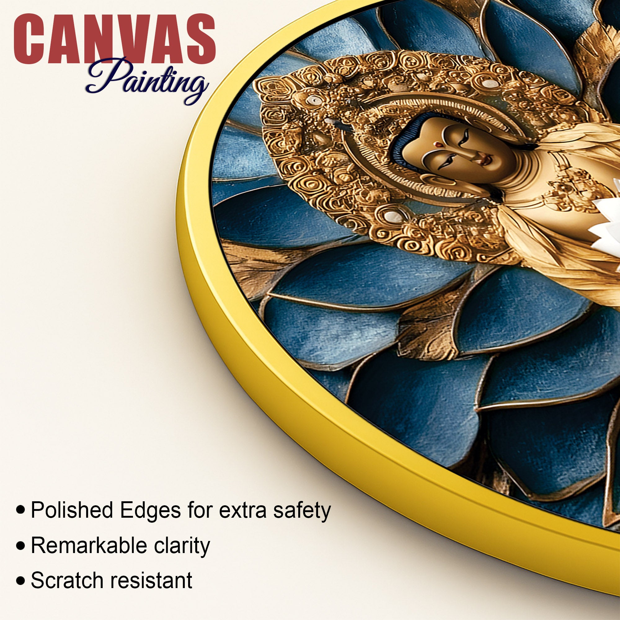 Luxury Buddha Lotus Canvas Painting