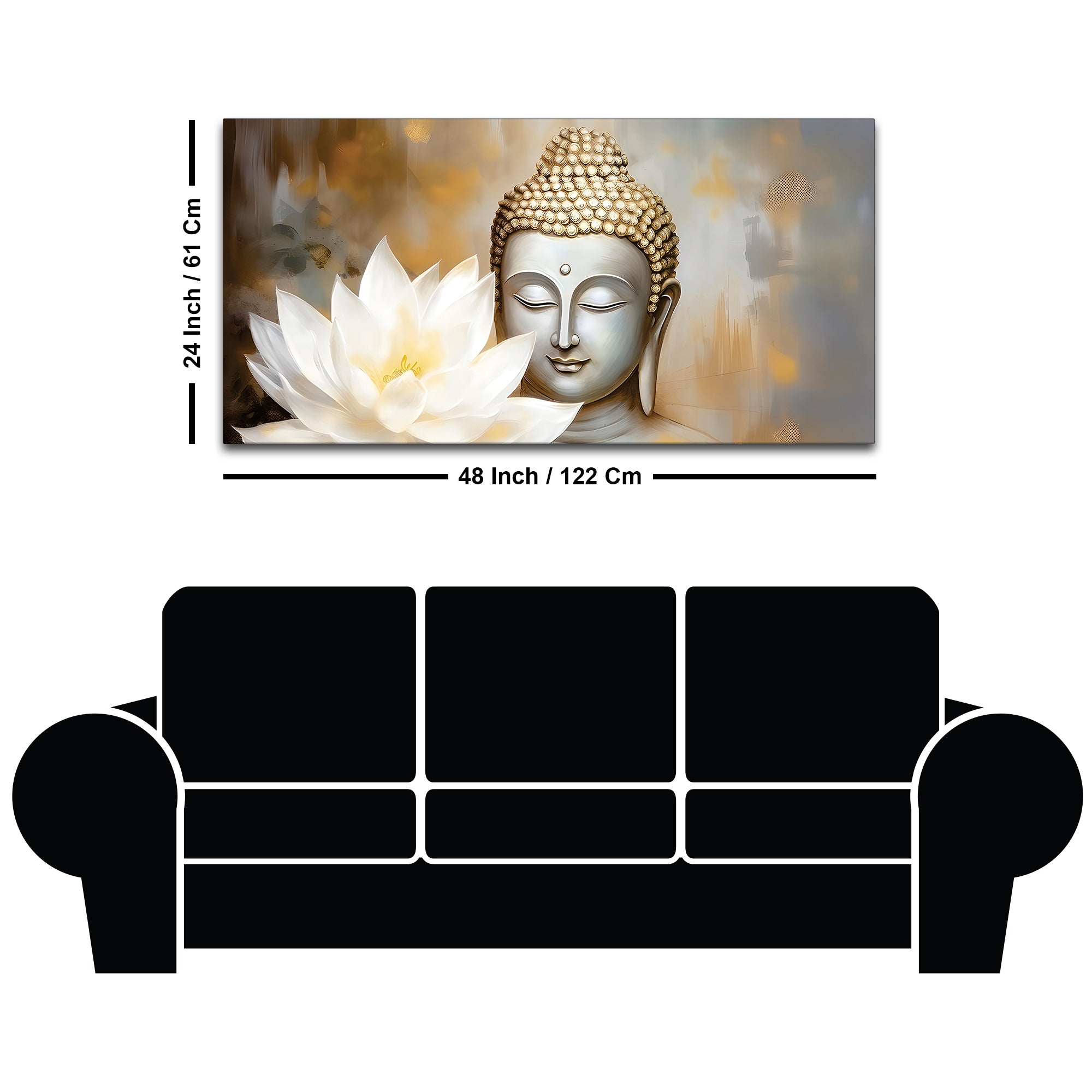 Luxury Buddha Painting for Modern Home Decor