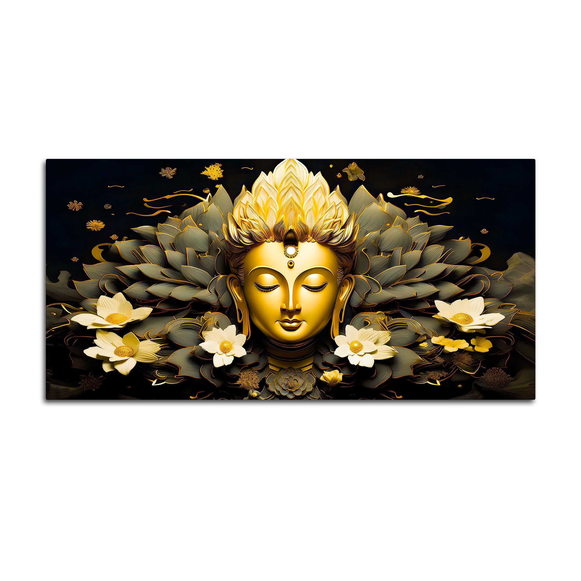 Luxury Buddha Spiritual Canvas Wall Painting