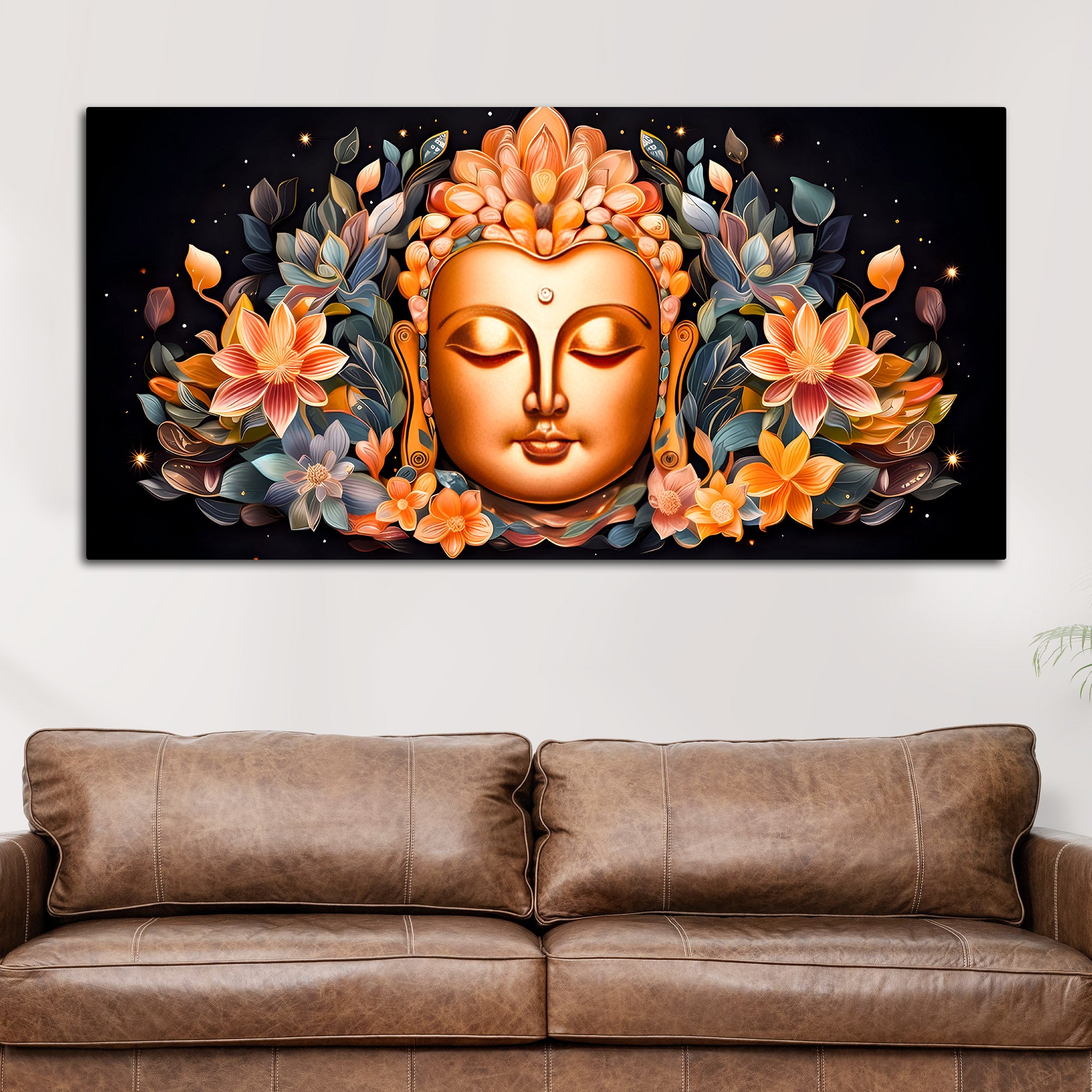 Luxury Buddha Wall Painting for Modern Home Decoration
