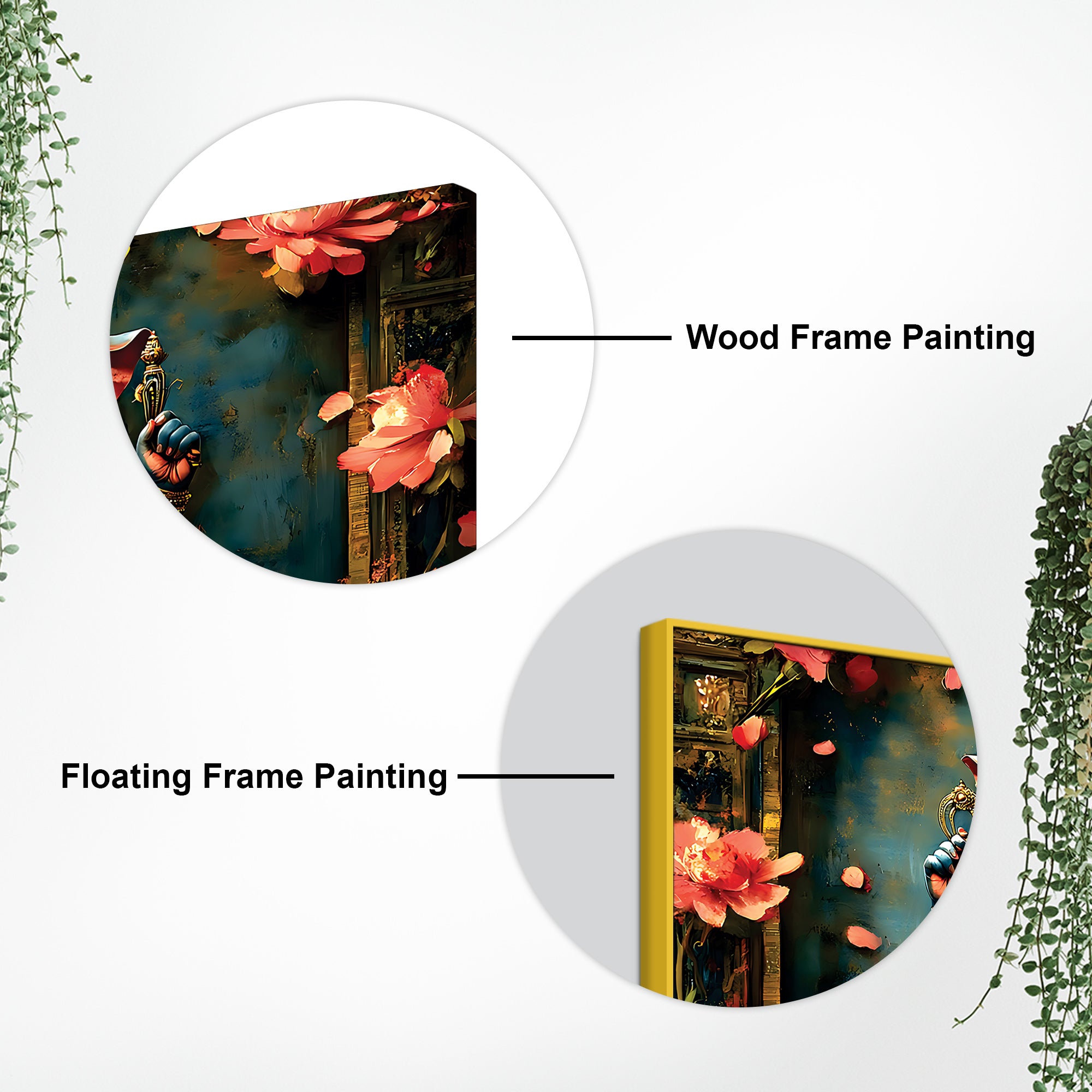 Luxury Divine Lord Ganpati Canvas Wall Painting for Elegant Interiors – Modern Devotional Wall Decor