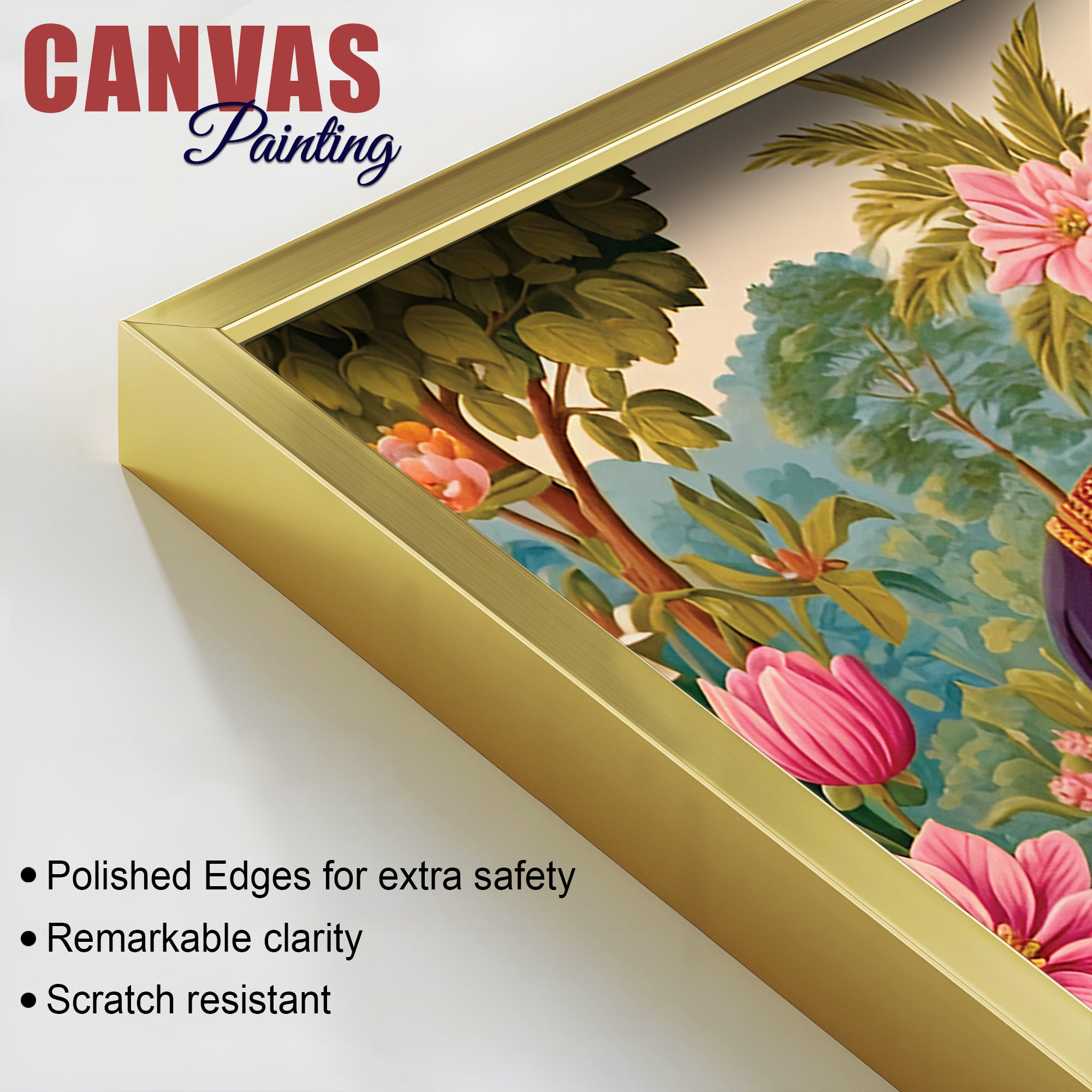 Luxury Elephant Pair Canvas Wall Painting