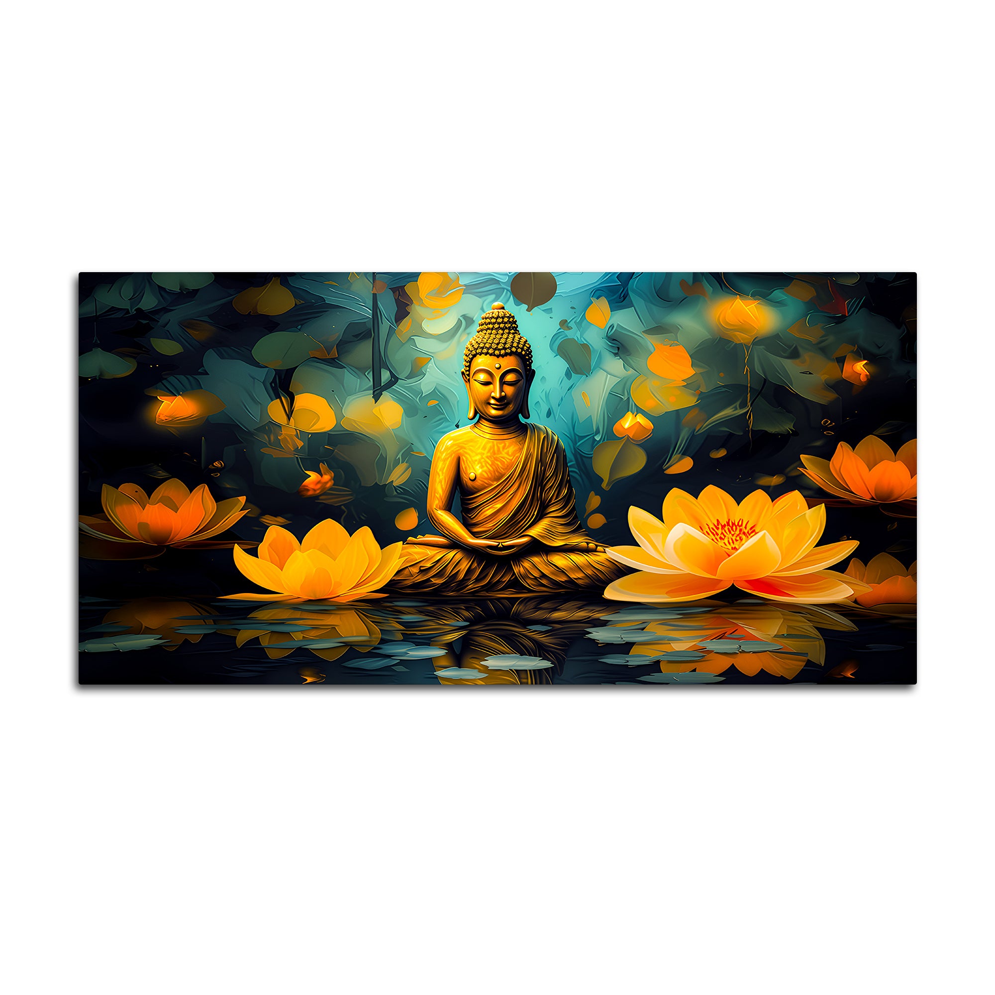 Luxury Gautam Buddha Canvas Painting for Elegant Wall Décor
