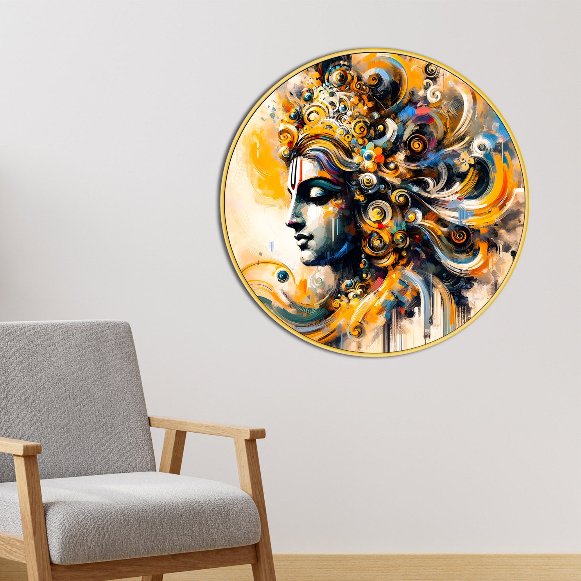 luxury-lord-krishna-round-painting-for-wall