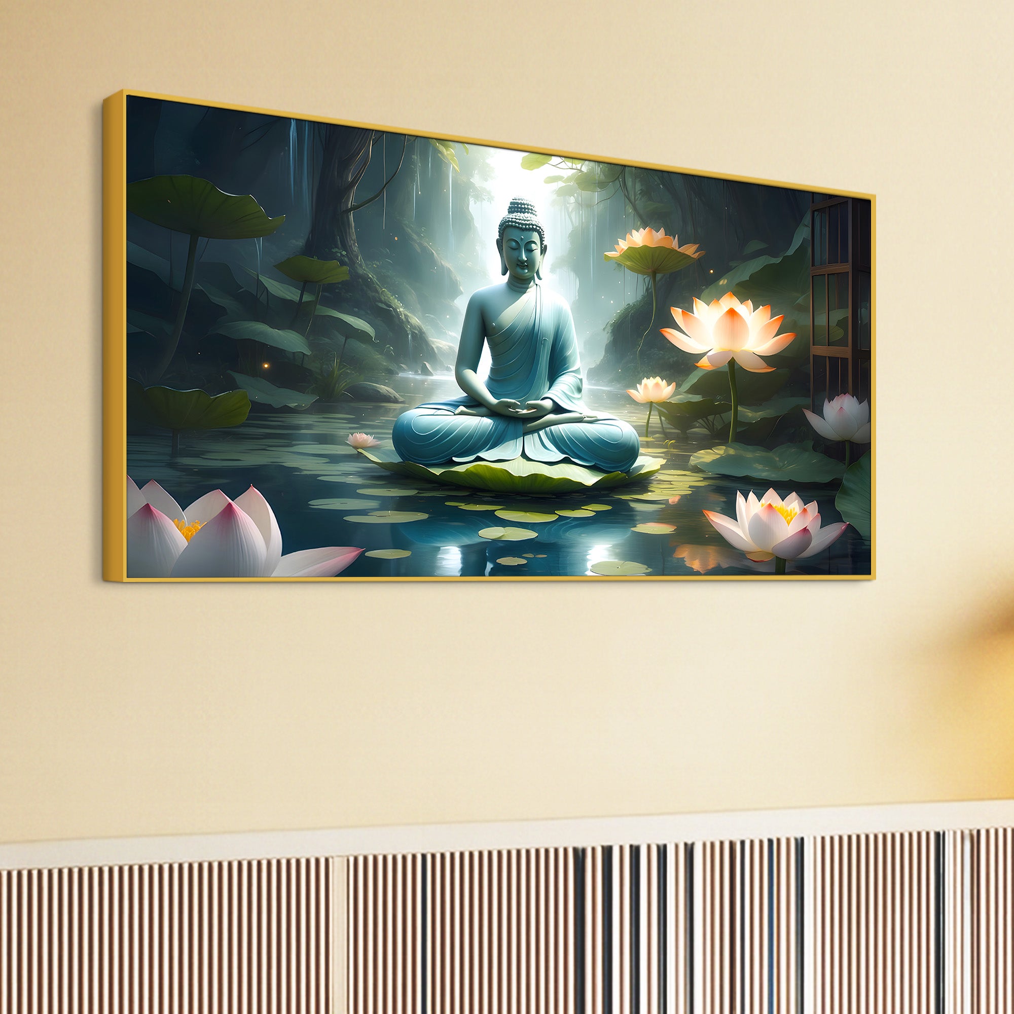 Luxury Modern Buddha Canvas Painting for Stylish Wall Décor