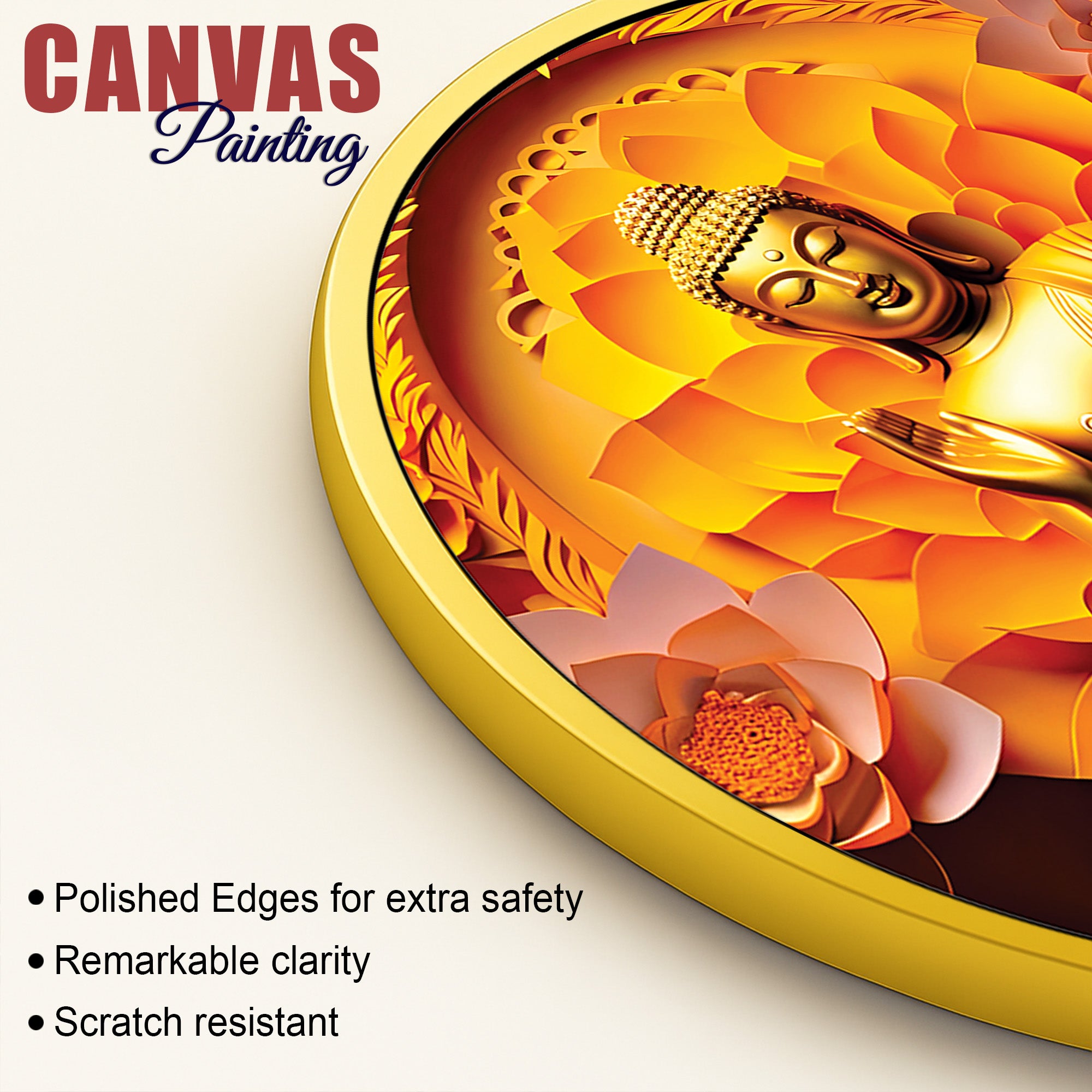 Luxury Round Buddha Spiritual Painting