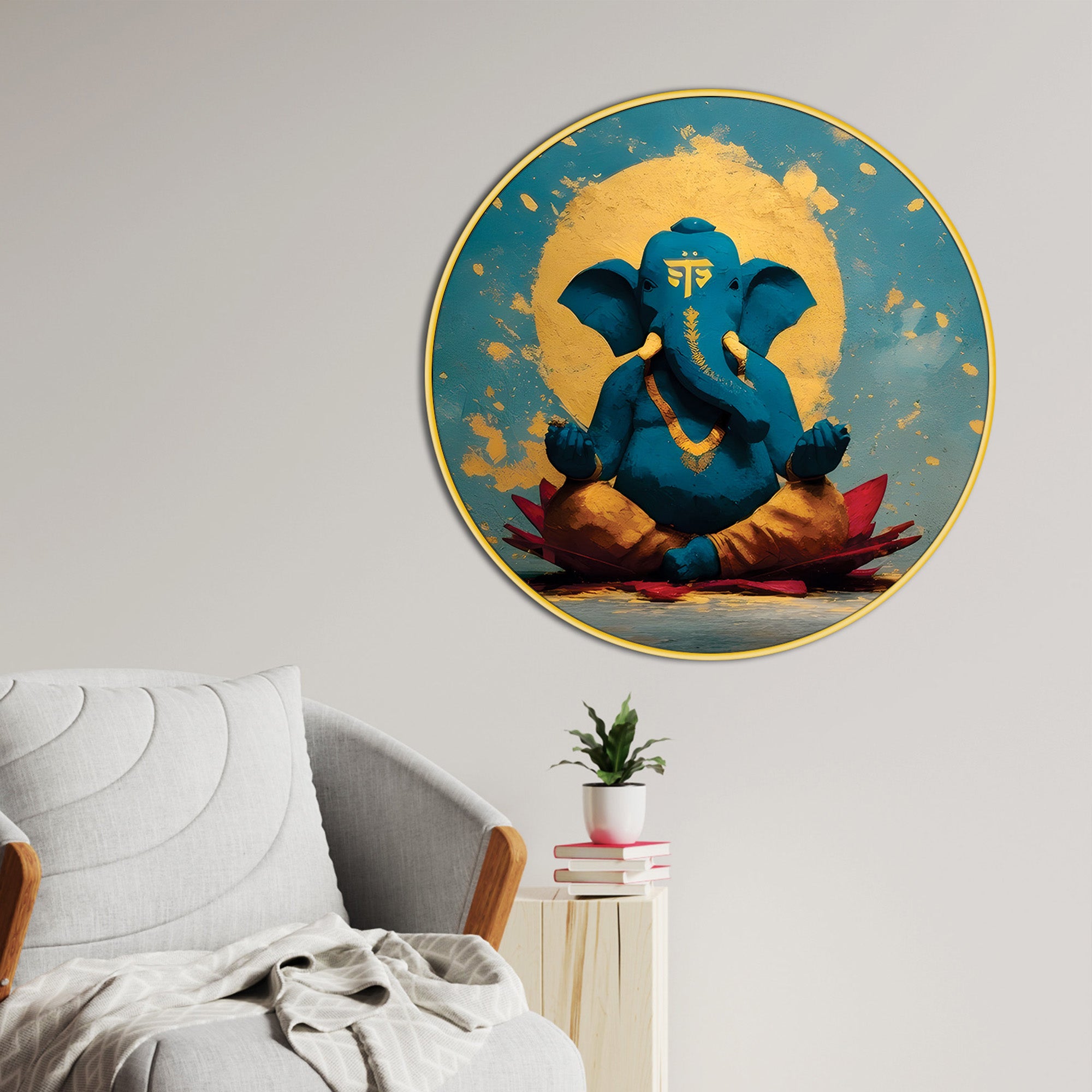 Luxury Wall Decoration Ganpati Bappa Painting