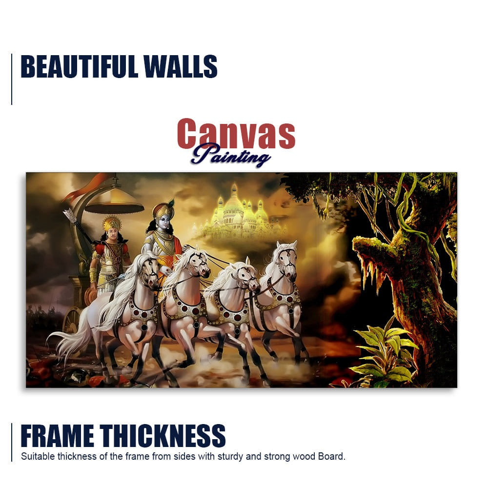 Canvas Art of Krishna & Arjun