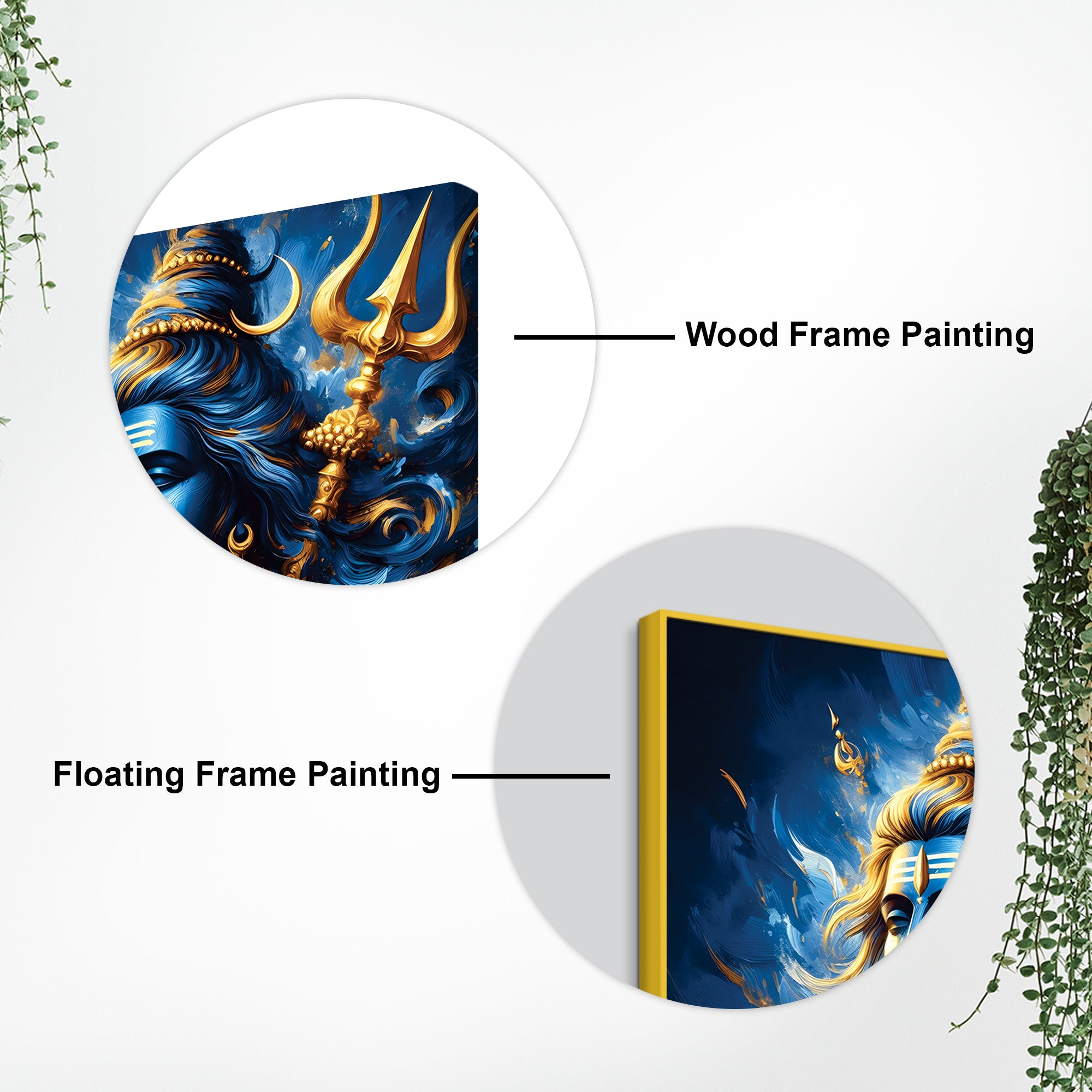 Mahadev Canvas Wall Painting Trishul Shiva Home Decor Art