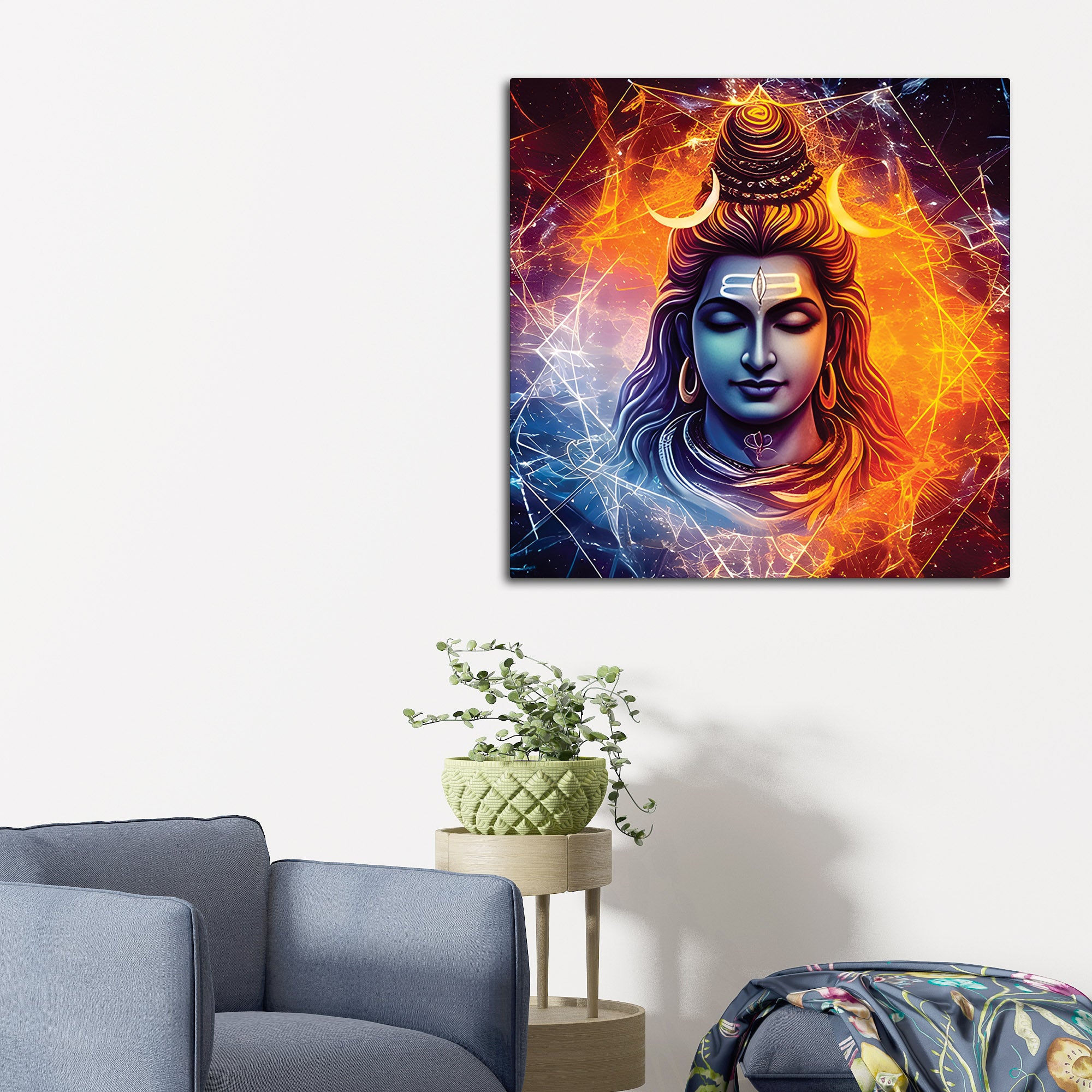 Mahadev Decorative Canvas Shiva Art for Home & Living Room