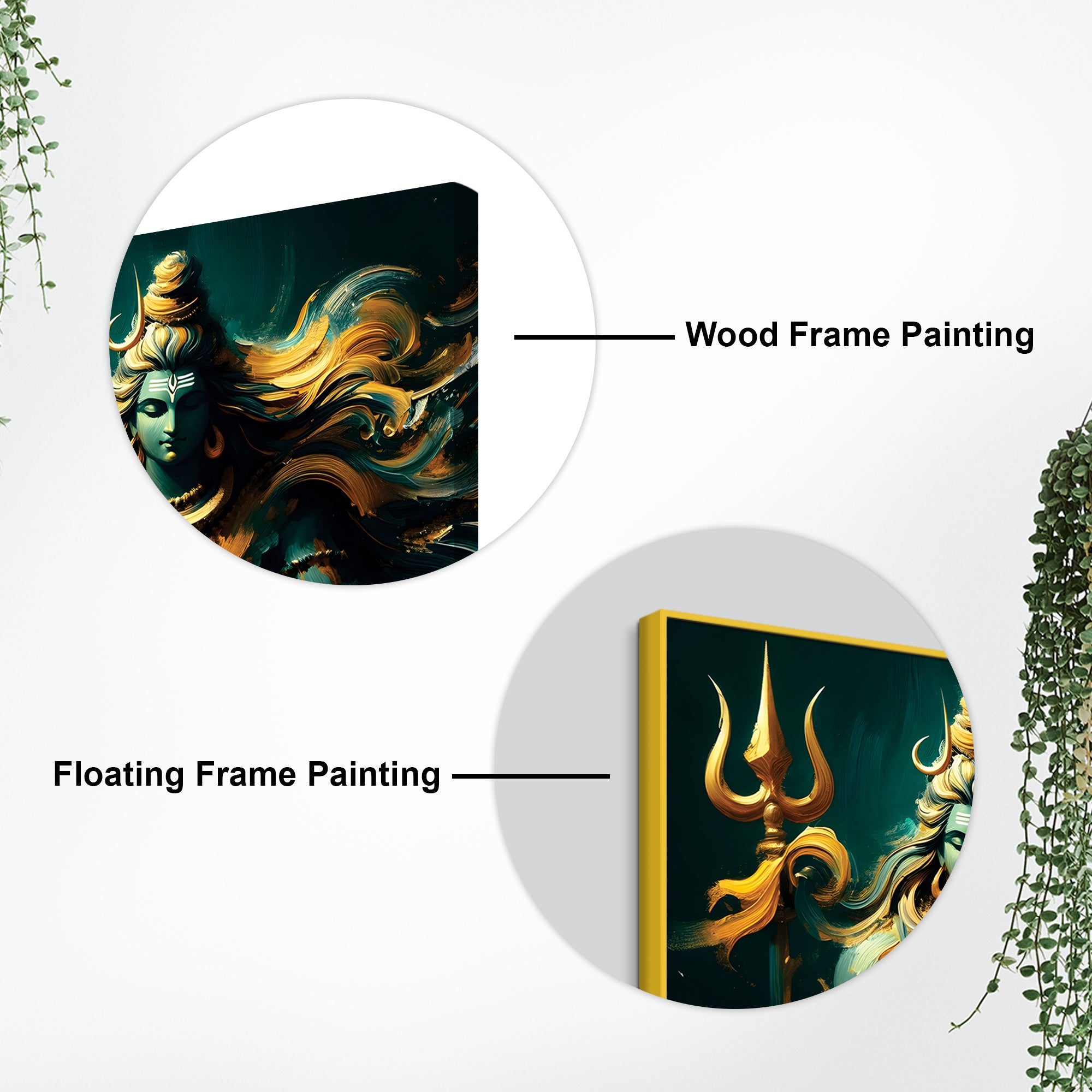 Mahadev Decorative Wall Art Shiva Canvas Painting for Home