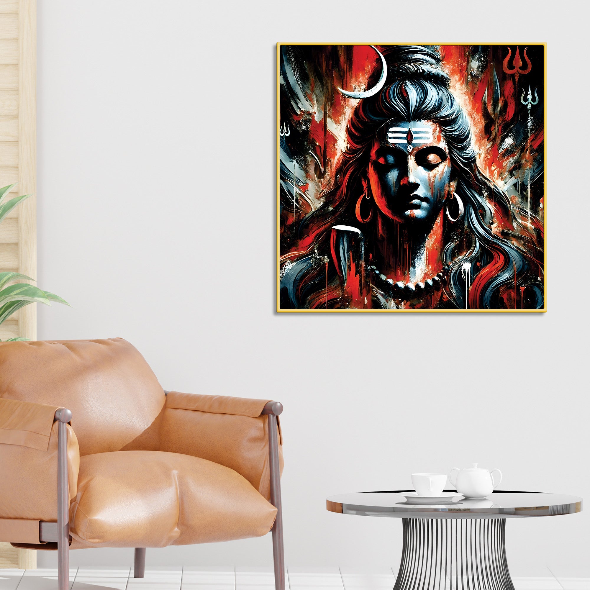 Mahadev Divine Energy Painting Lord Shiva Canvas Wall Art