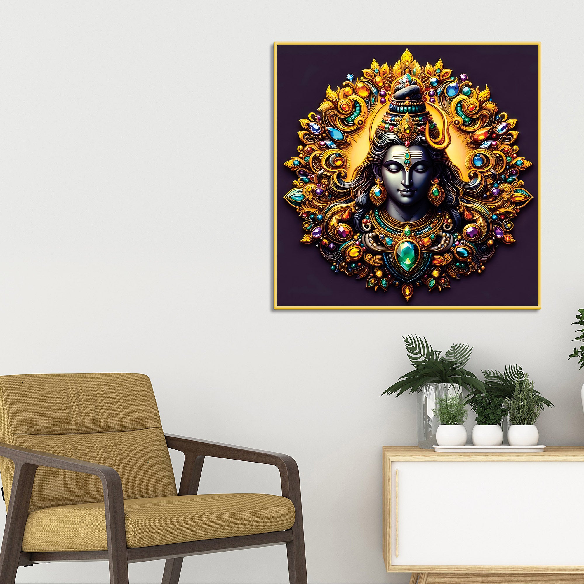 Mahadev Peaceful Aura Canvas Shiva Home Decor Painting
