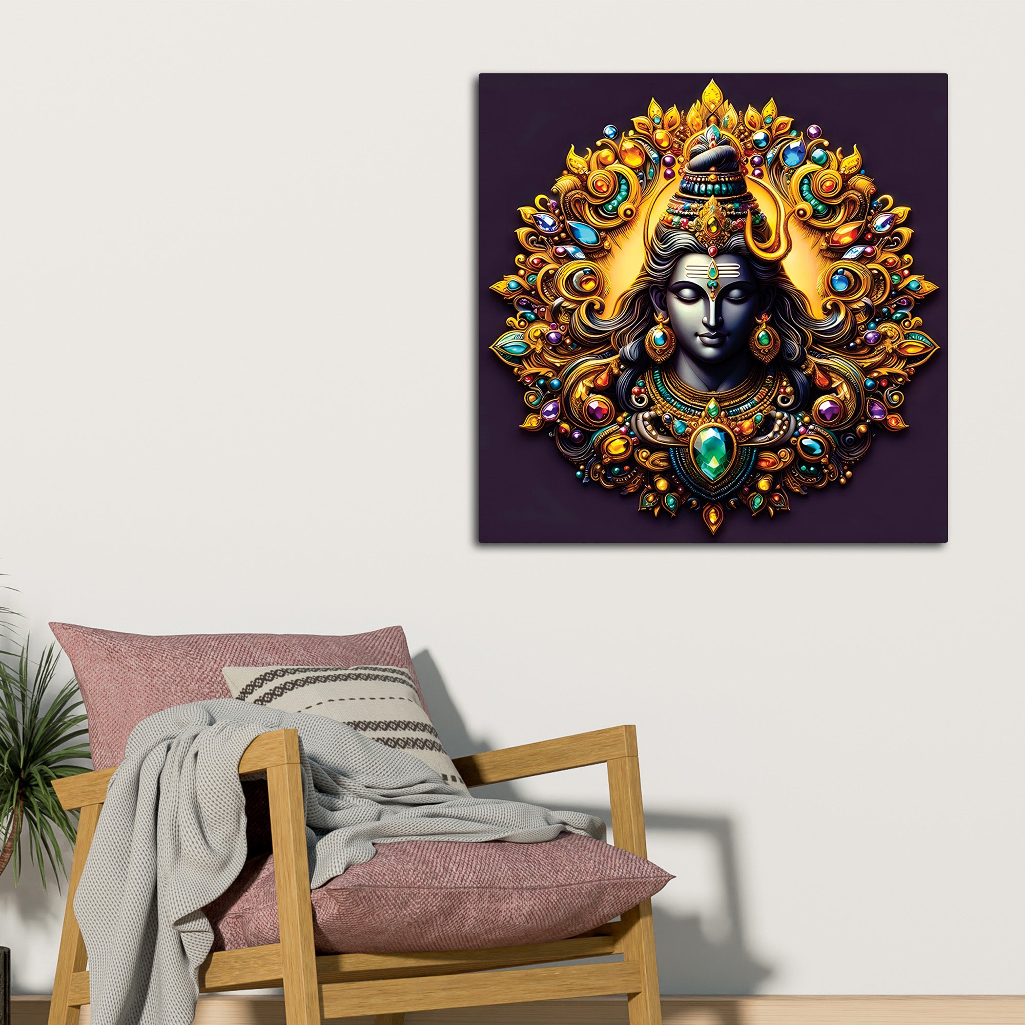 Mahadev Peaceful Aura Canvas Shiva Home Decor Painting