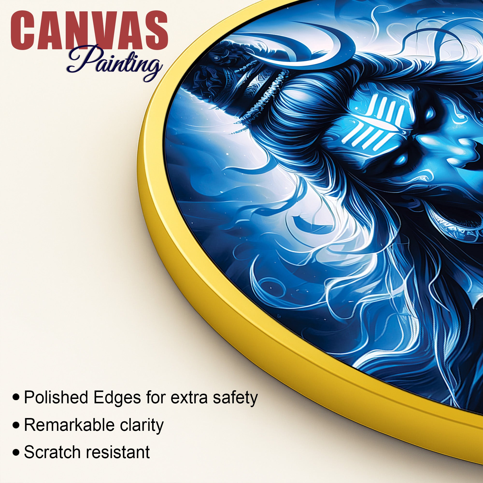 Mahadev Round Wall Hanging Devotional Home Decorative painting