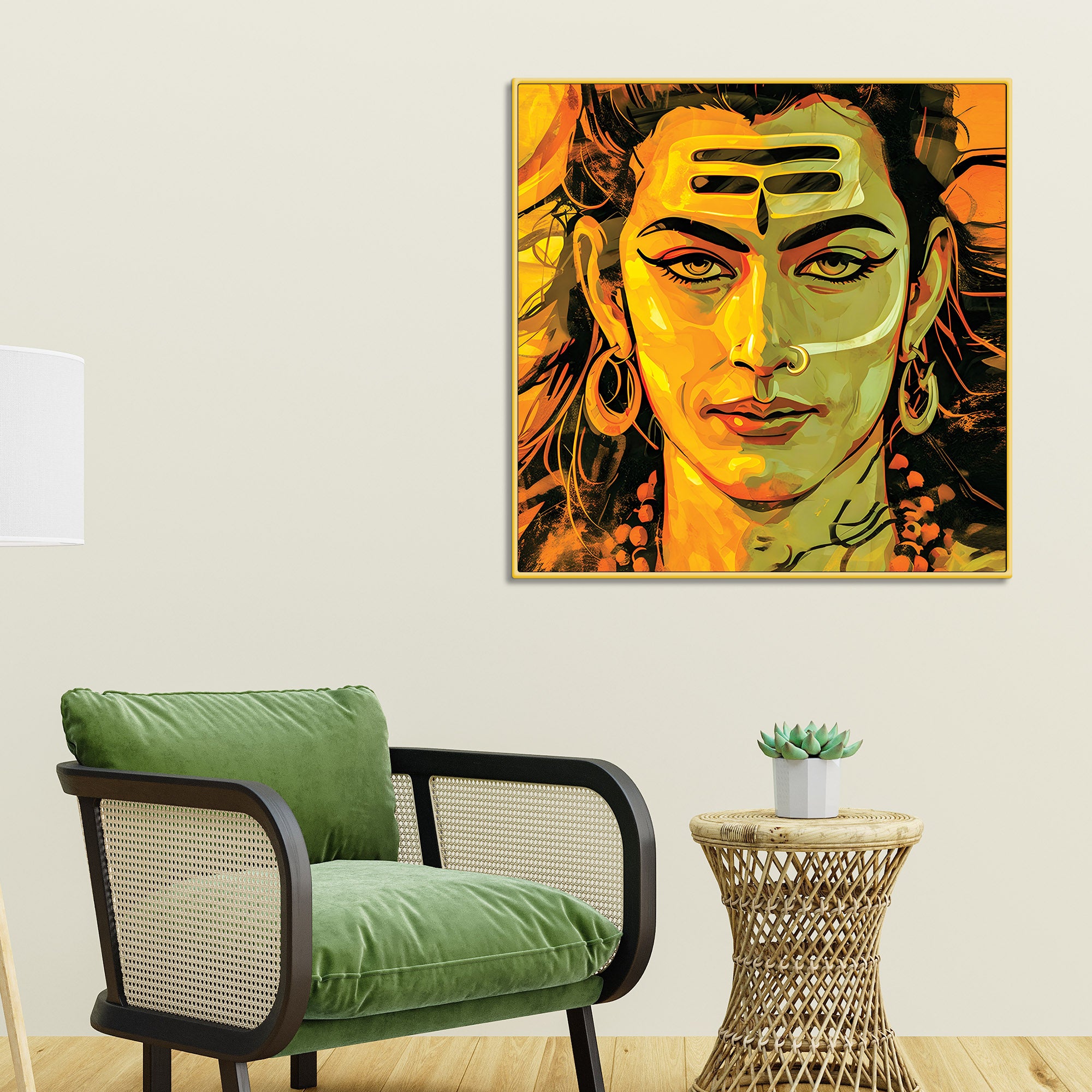 Mahadev Sacred Energy Painting Shiva Wall Frame Decor