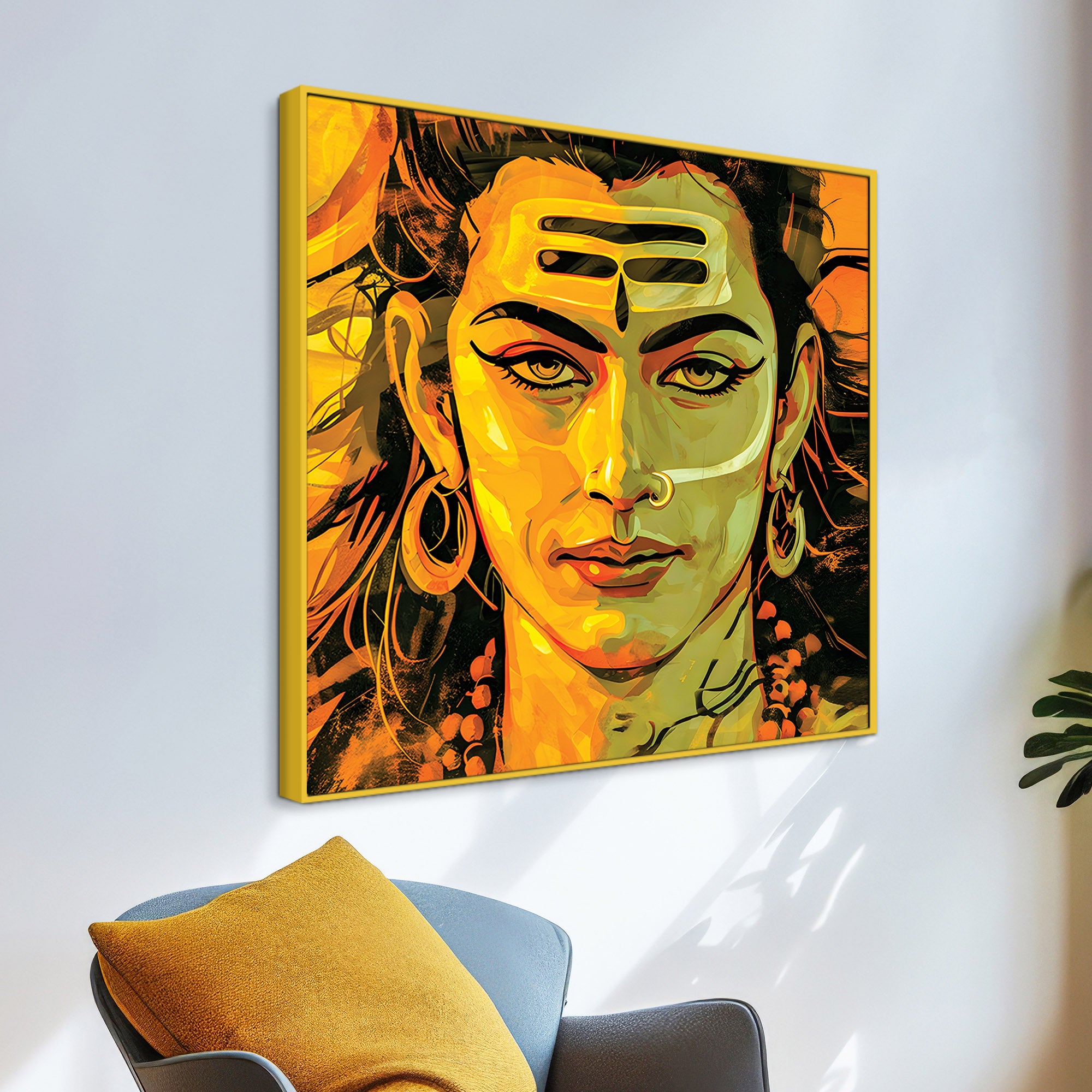 Mahadev Sacred Energy Painting Shiva Wall Frame Decor