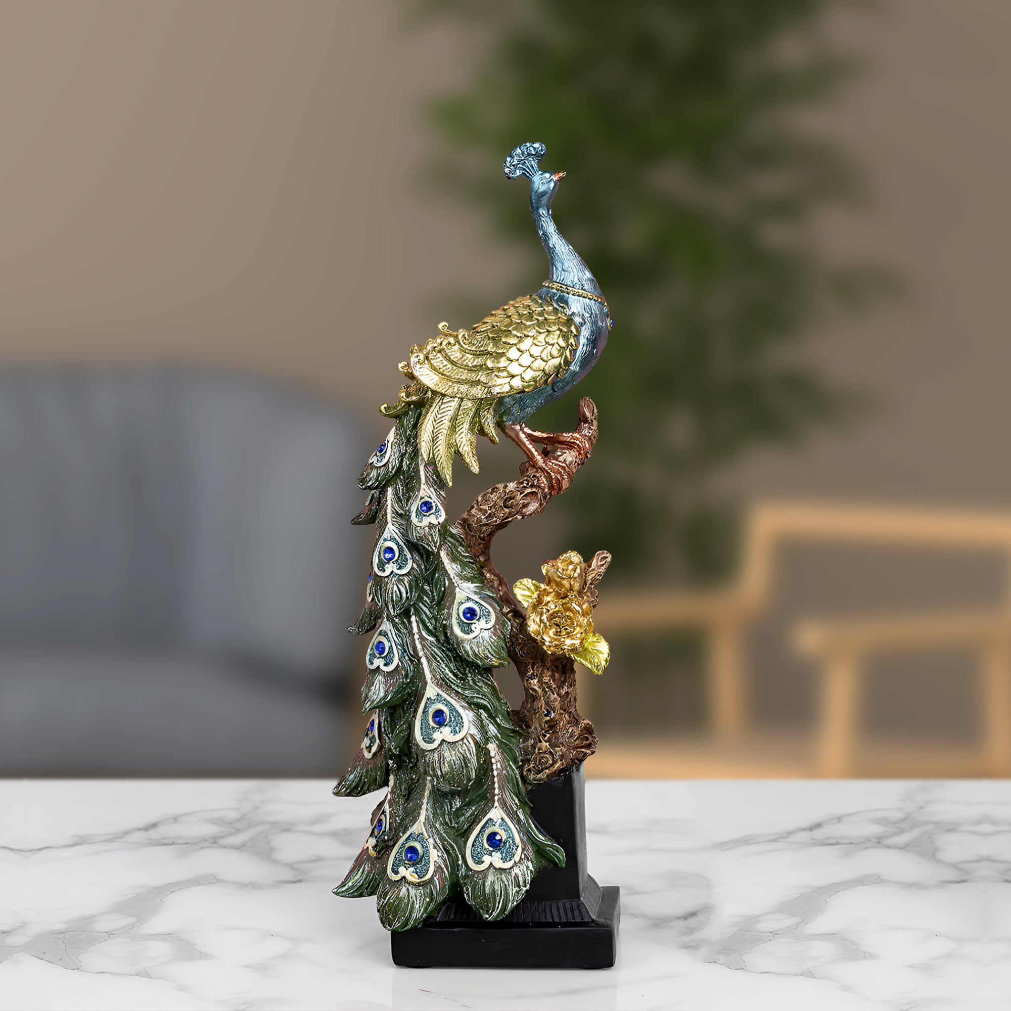Majestic Peacock Showpiece