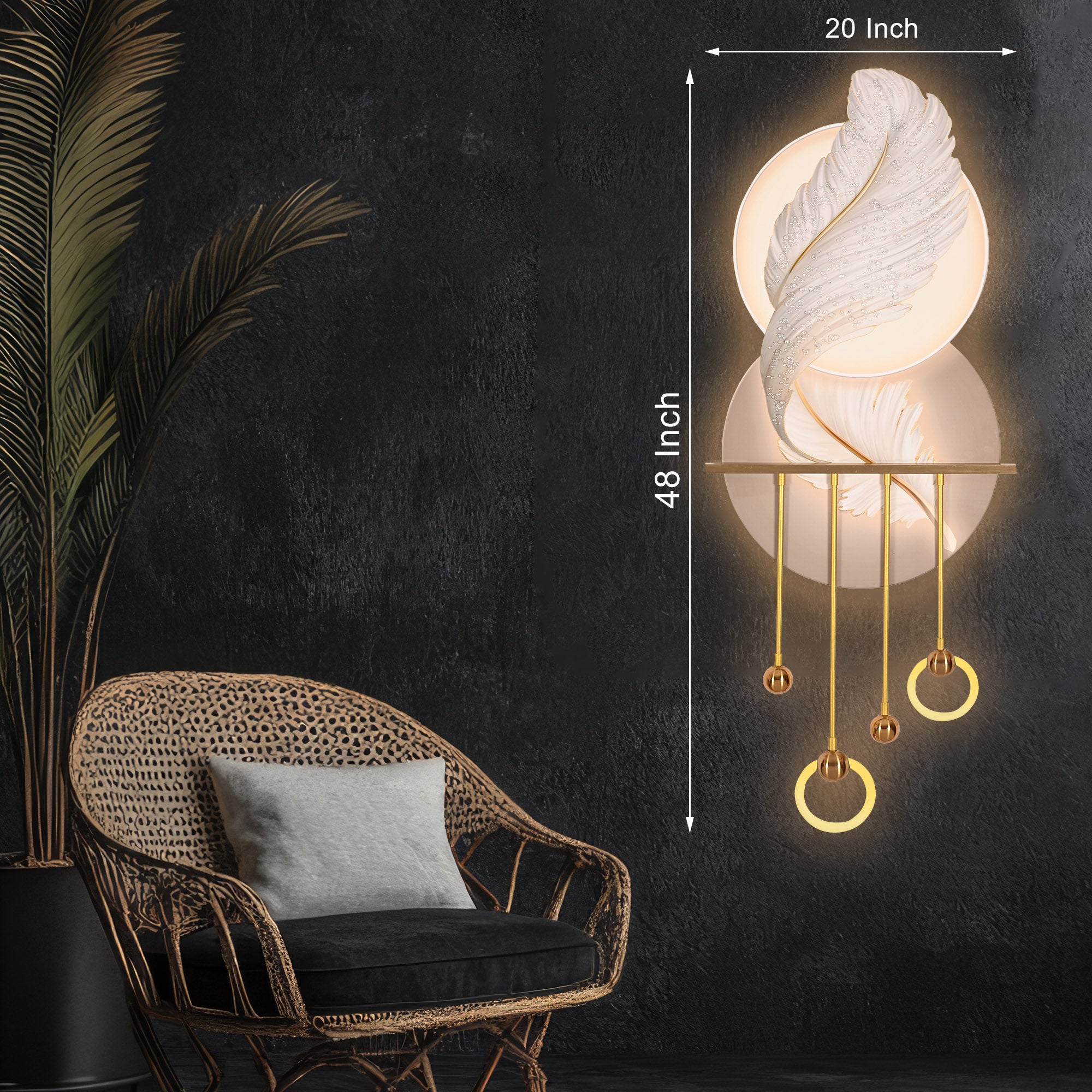 Majestic Realm Crystal Glass Backlit LED Painting