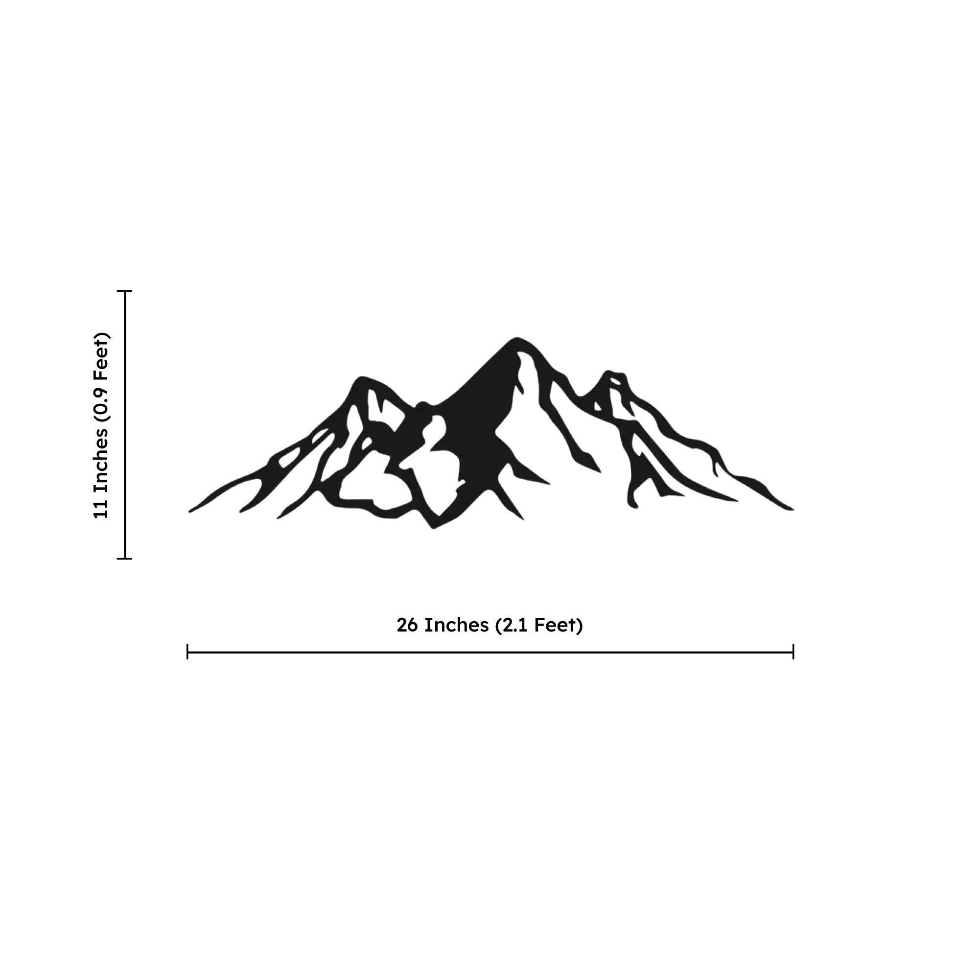 Majestic Snow Mountain Range Metal Art Wall Decor