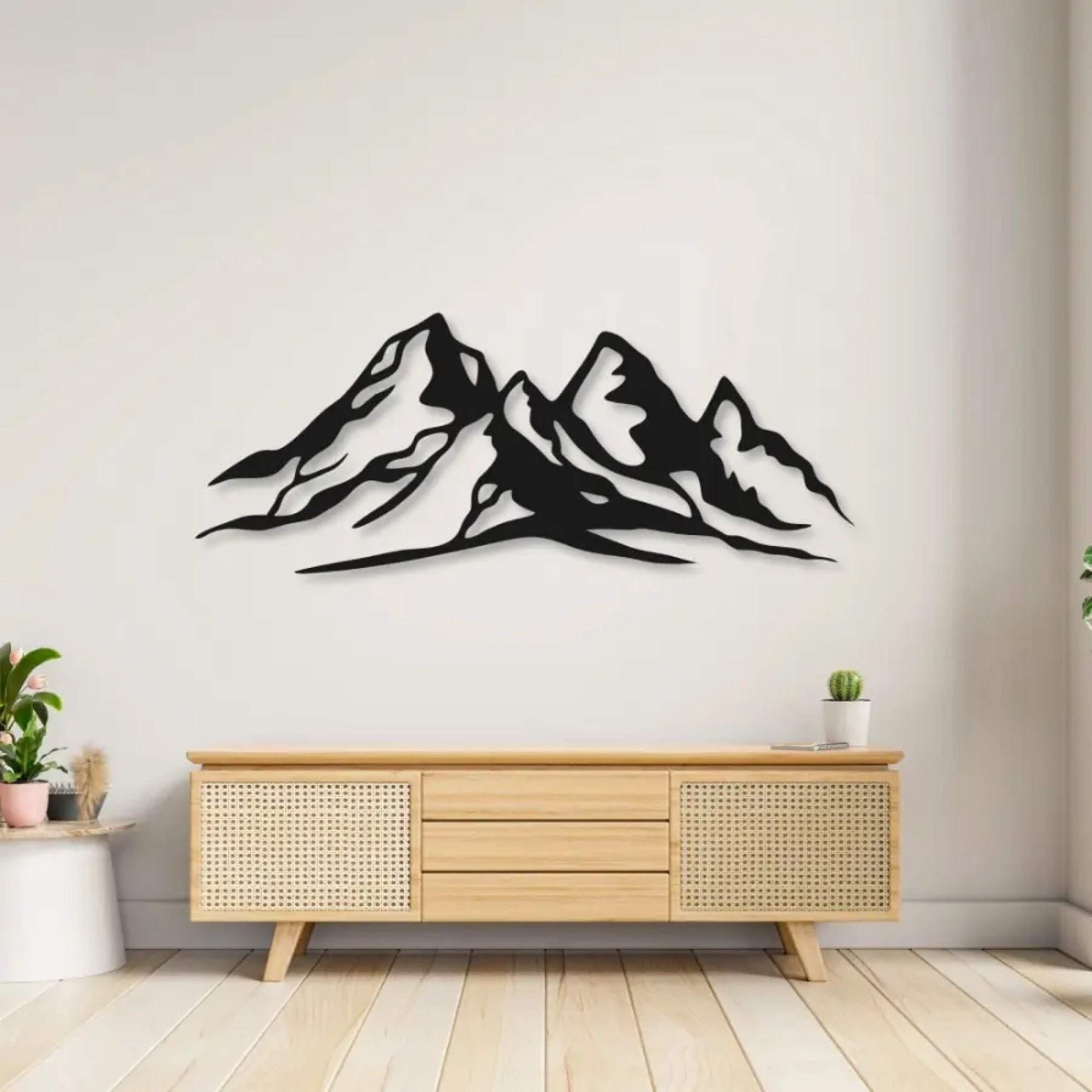 Majestic Snow Mountain Range Metal Art Wall Decor