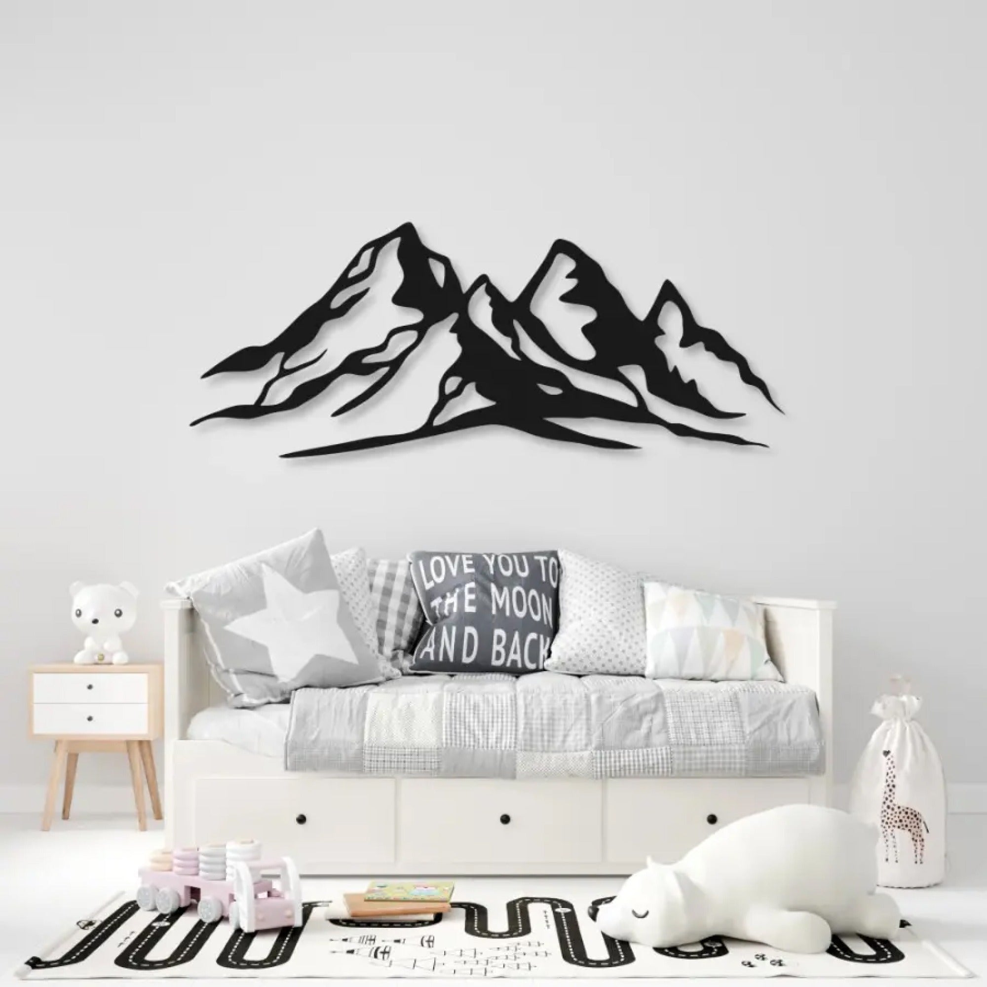 Majestic Snow Mountain Range Metal Art Wall Decor