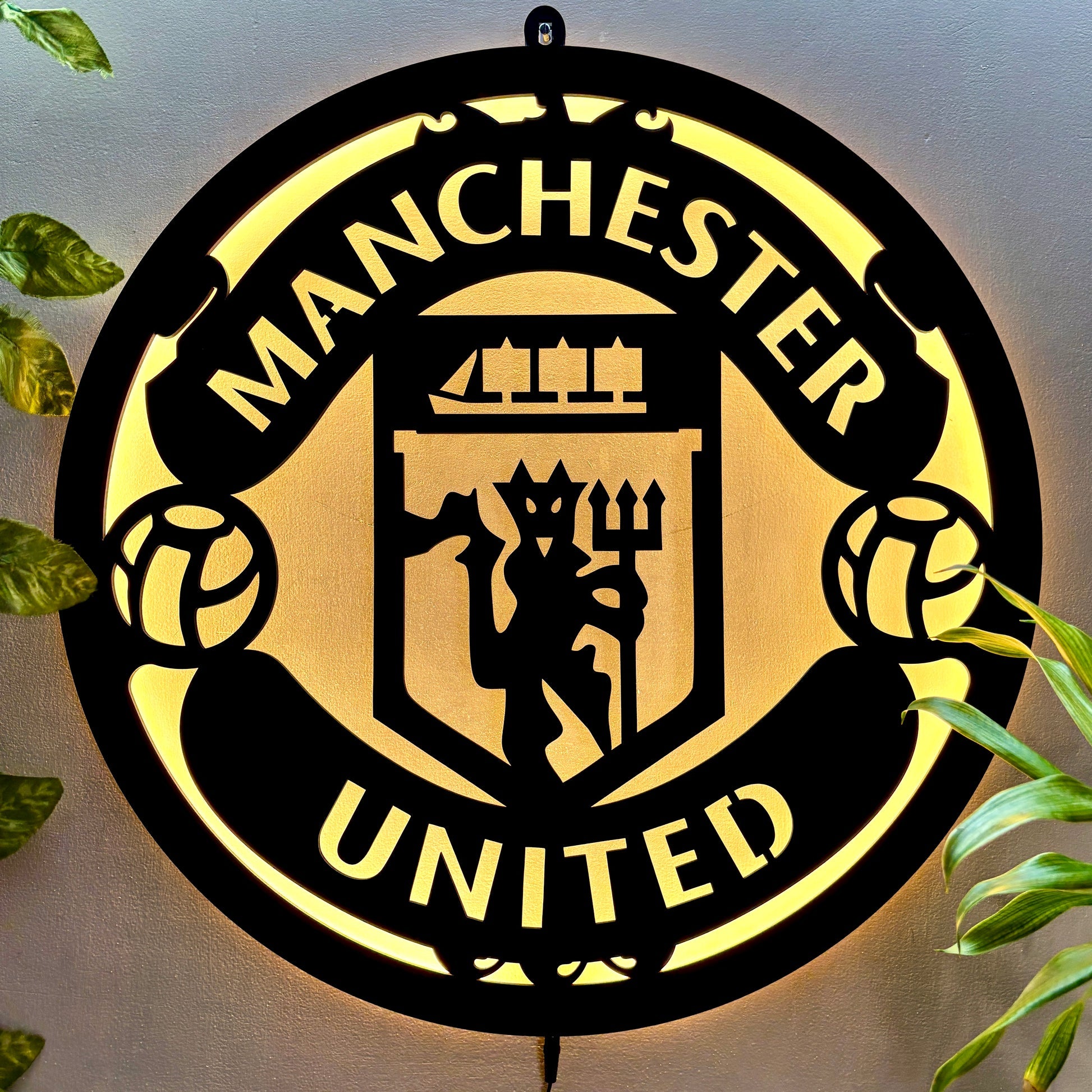 Manchester United LED Wall Art Light for Sports Lovers Wall Decor