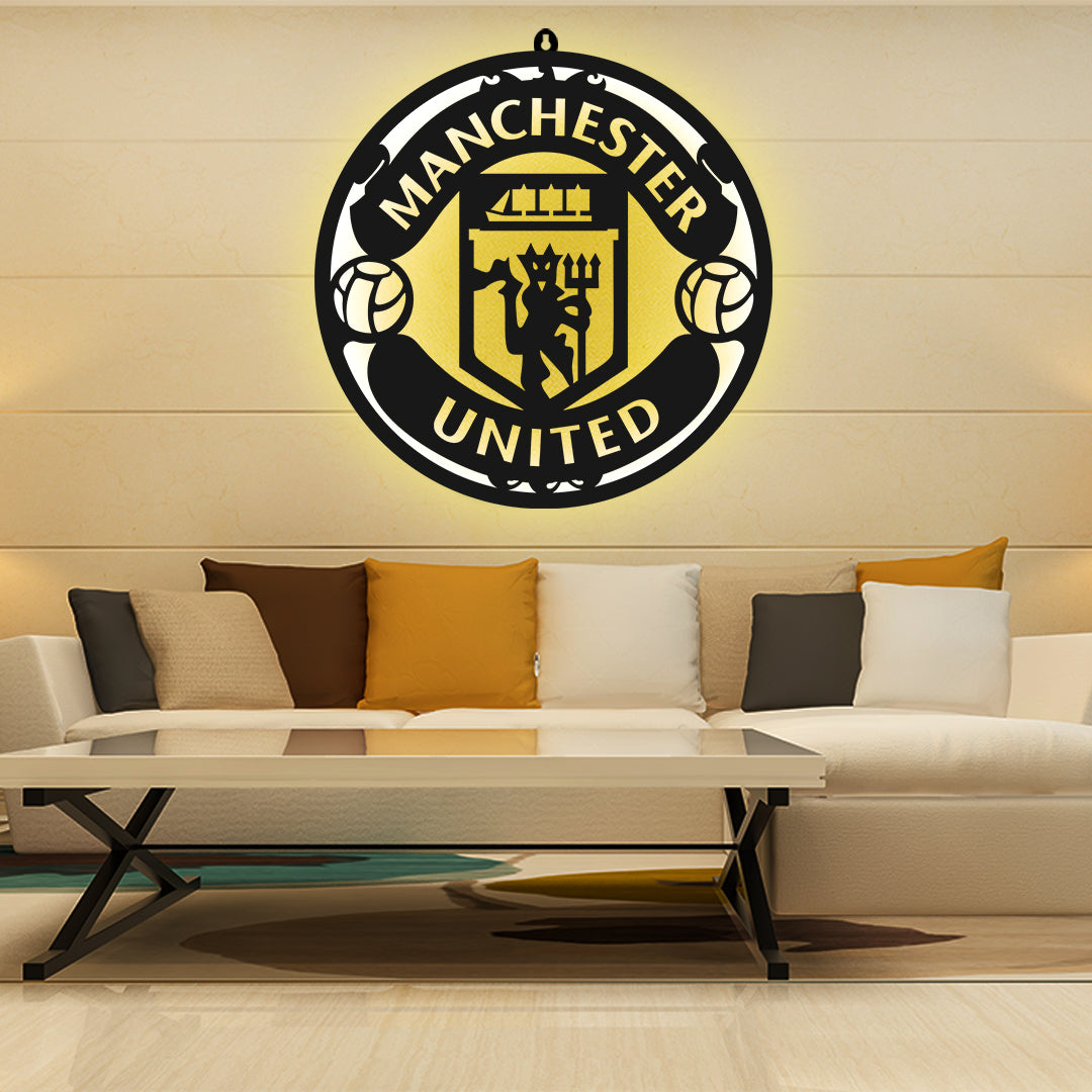 Manchester United LED Wall Art Light for Sports Lovers Wall Decor