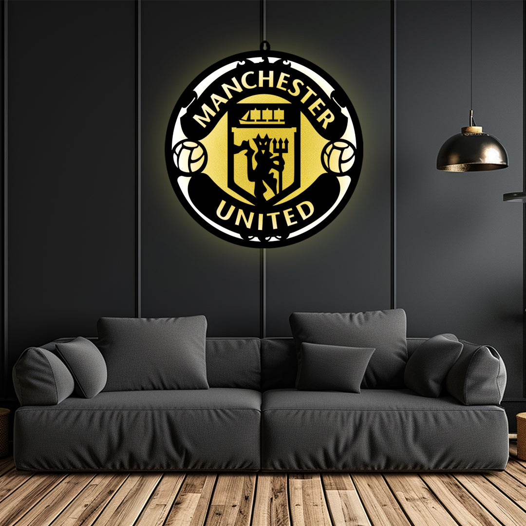 Manchester United LED Wall Art Light for Sports Lovers Wall Decor