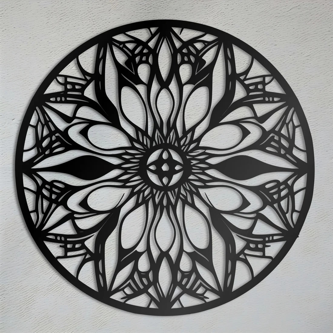 Mandala Art Design Flower Circle Metal Artwork Wall Decor