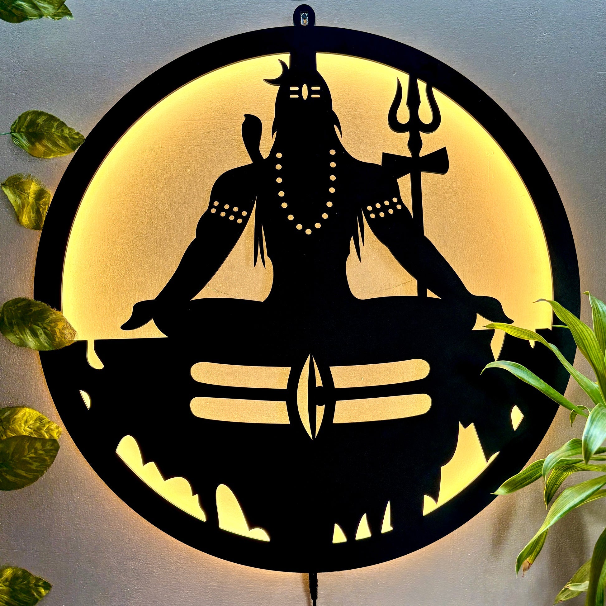 Meditating Shiva LED Wall Hanging for Wall Decor