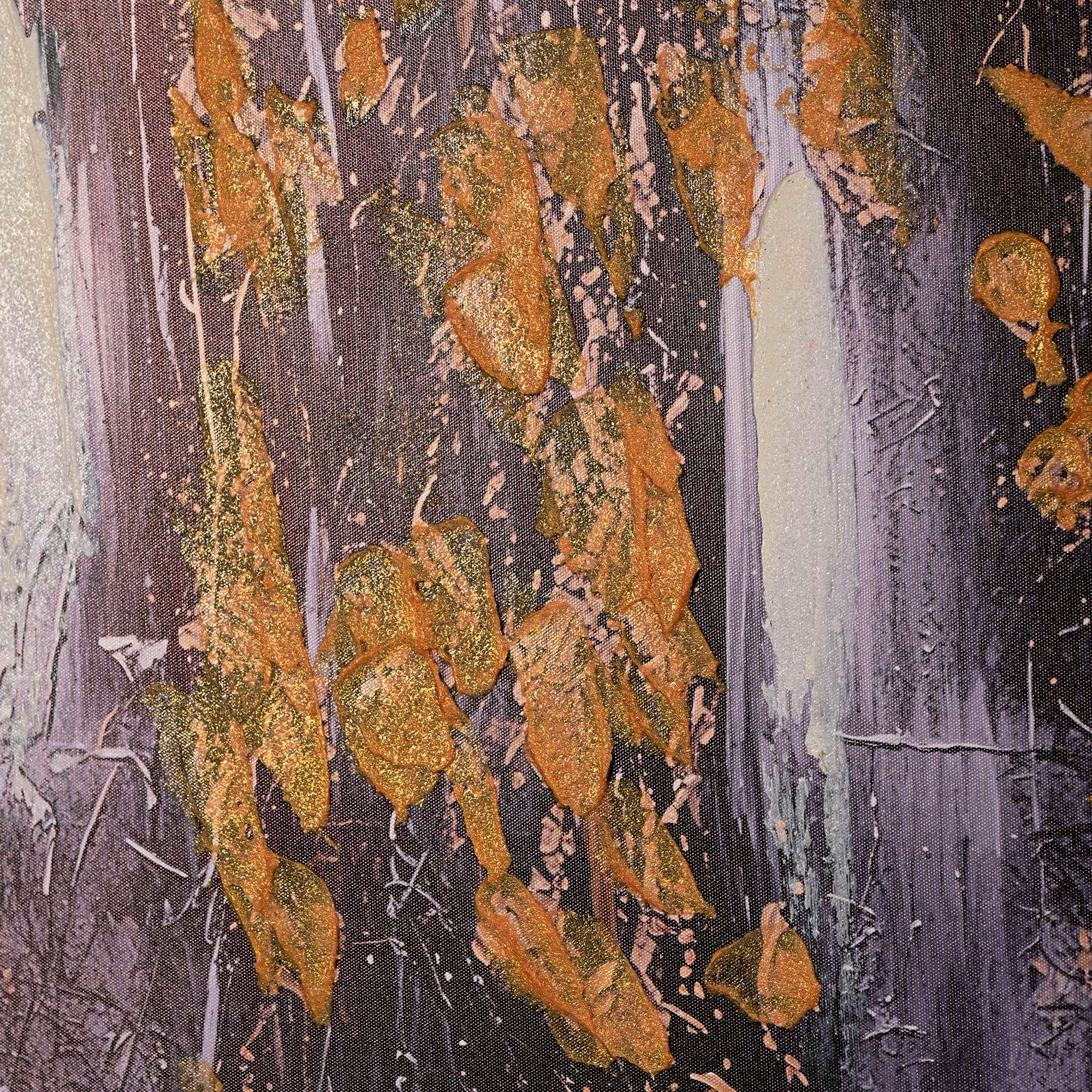 Midnight Mirage Abstract Hand Painted Wall Painting with Floating Frame