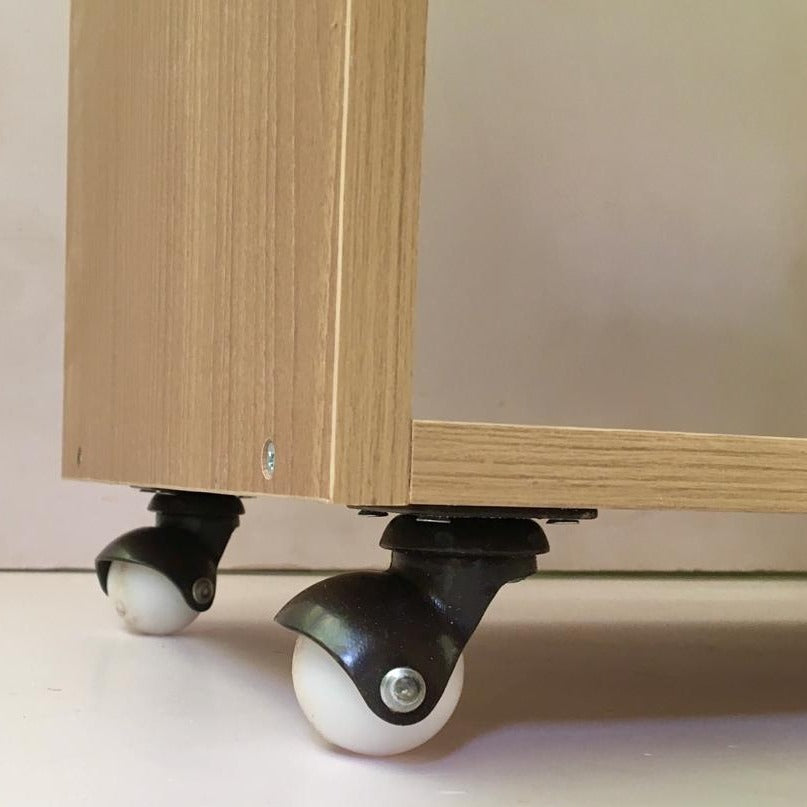Minimal Wooden Console Table with Open Shelves