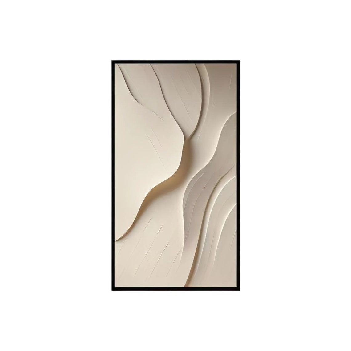 Minimalist Beige Flowing Texture 3D Wall Art Home Decor