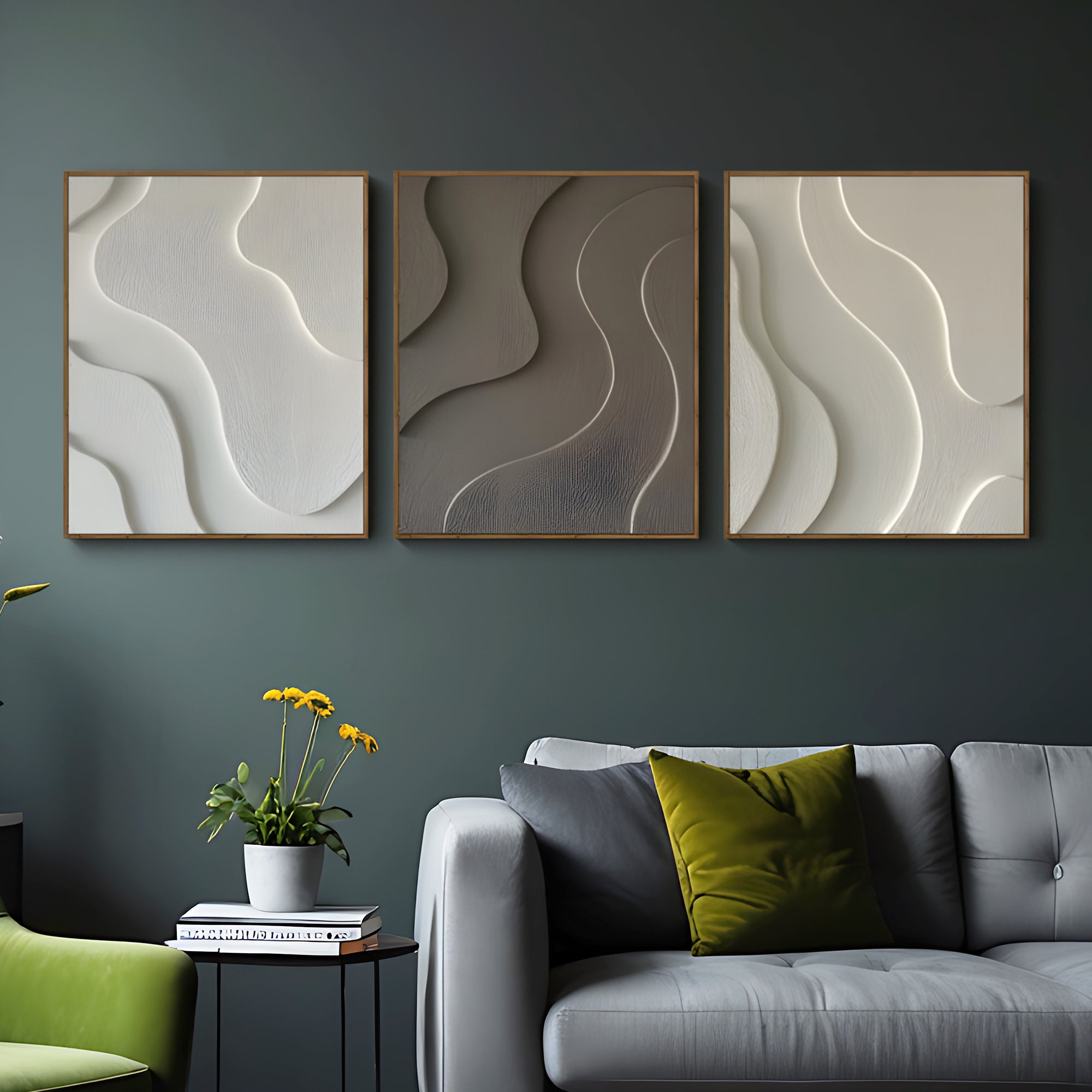 Minimalist Ripple Texture Tranquil Flow 3D Wall Art Home Decor