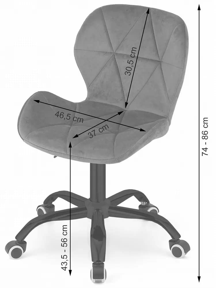 Minimalist Rolling Accent Office Chair with Luxurious Stylish Stitching